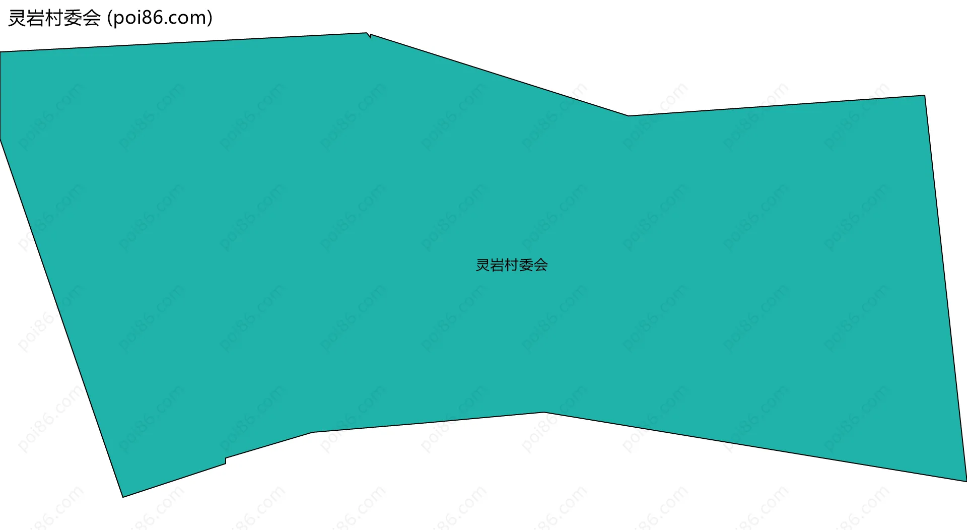 灵岩村委会边界地图