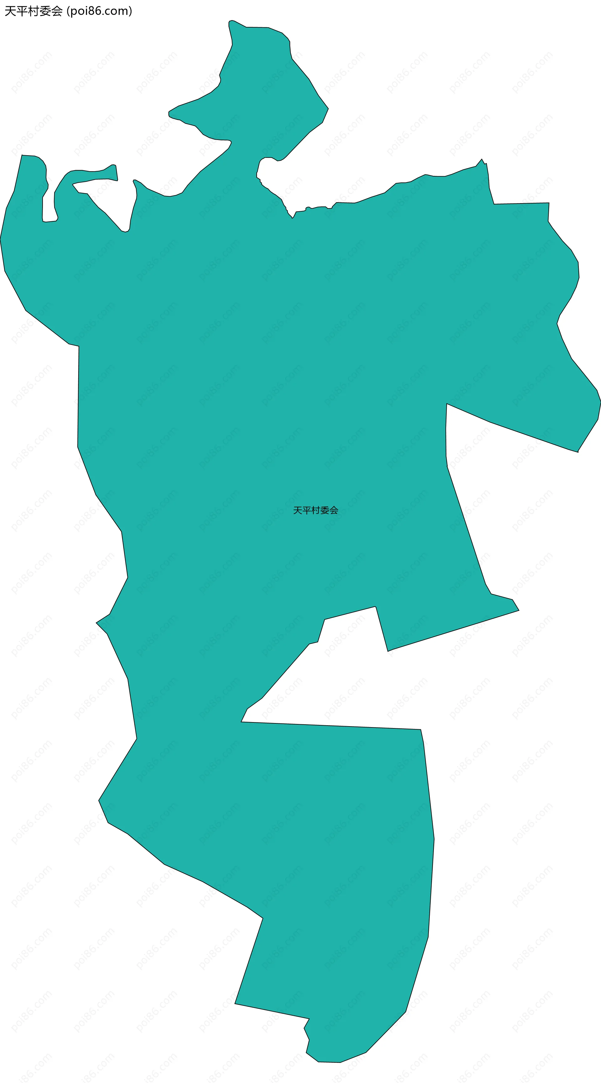 天平村委会边界地图