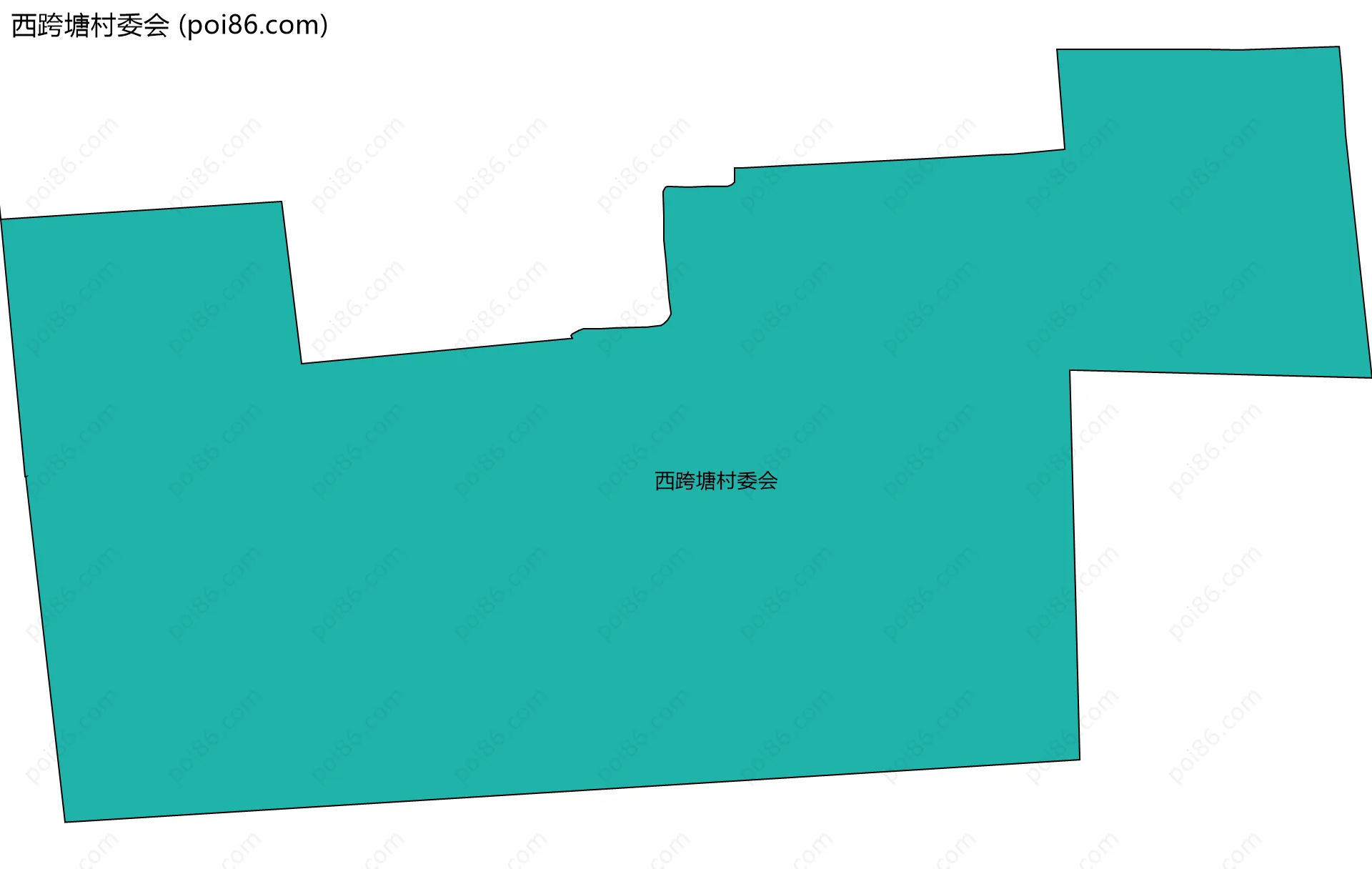 西跨塘村委会边界地图