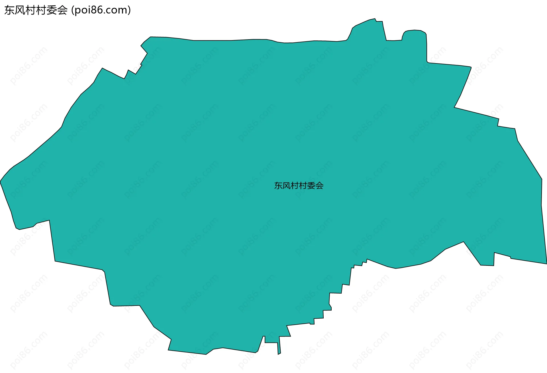 东风村村委会边界地图