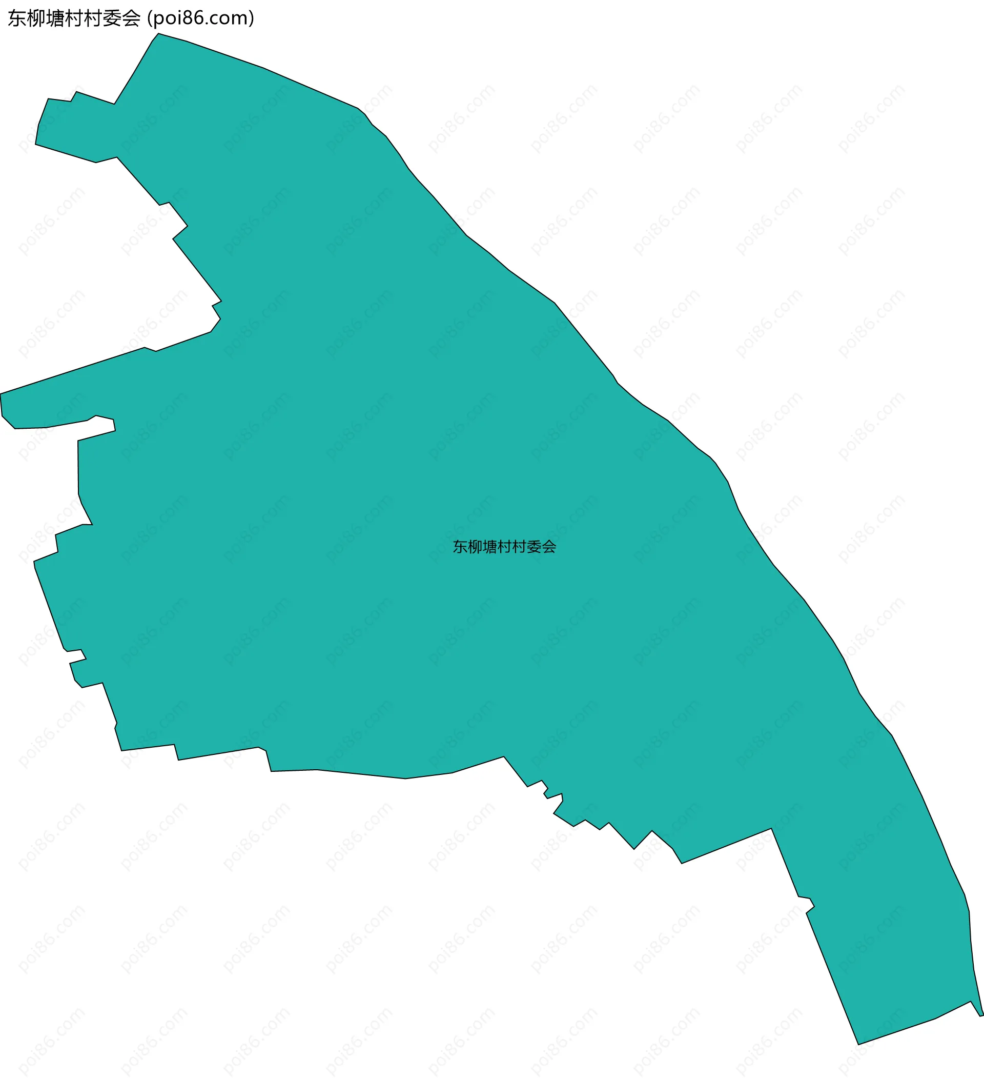 东柳塘村村委会边界地图