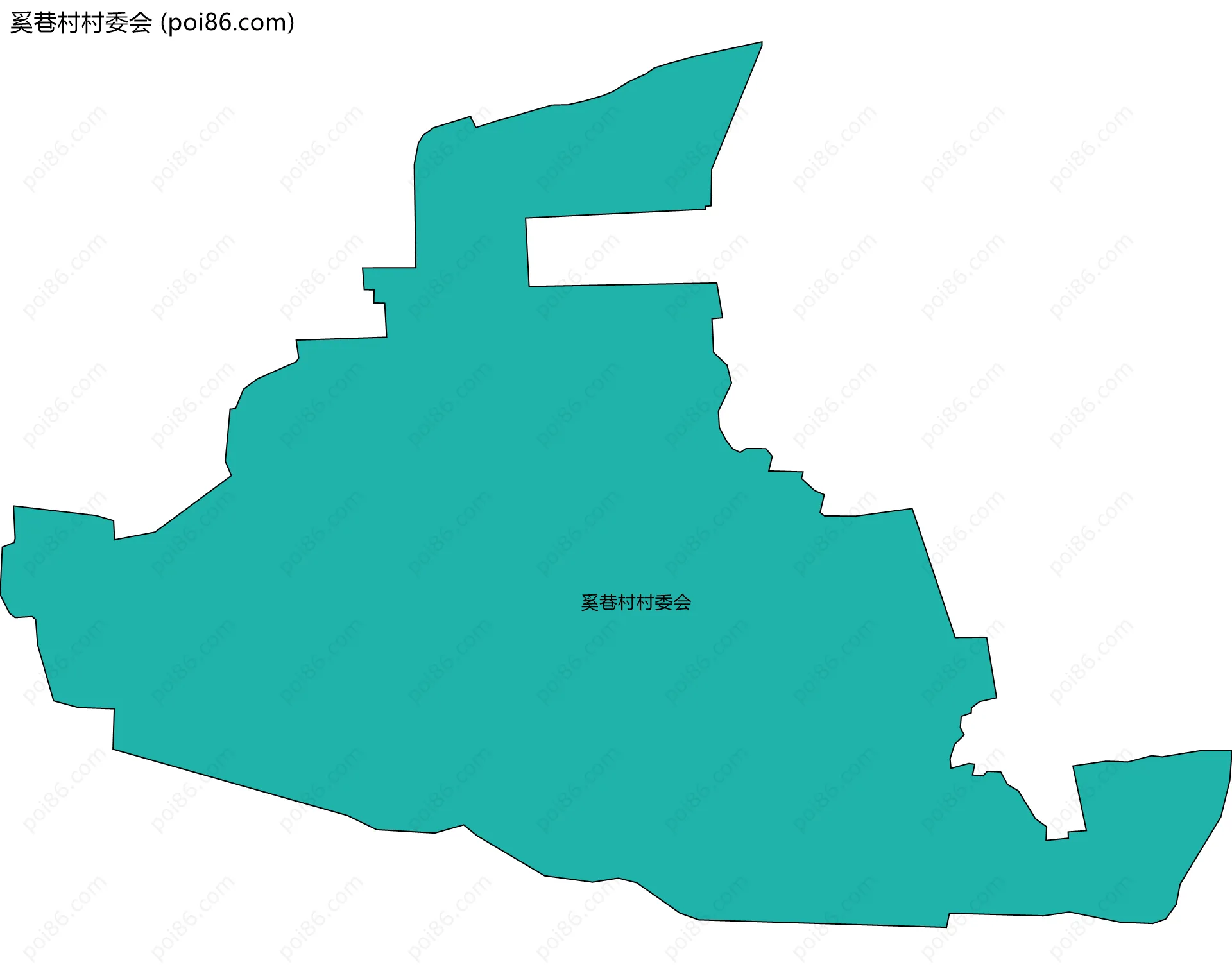 奚巷村村委会边界地图