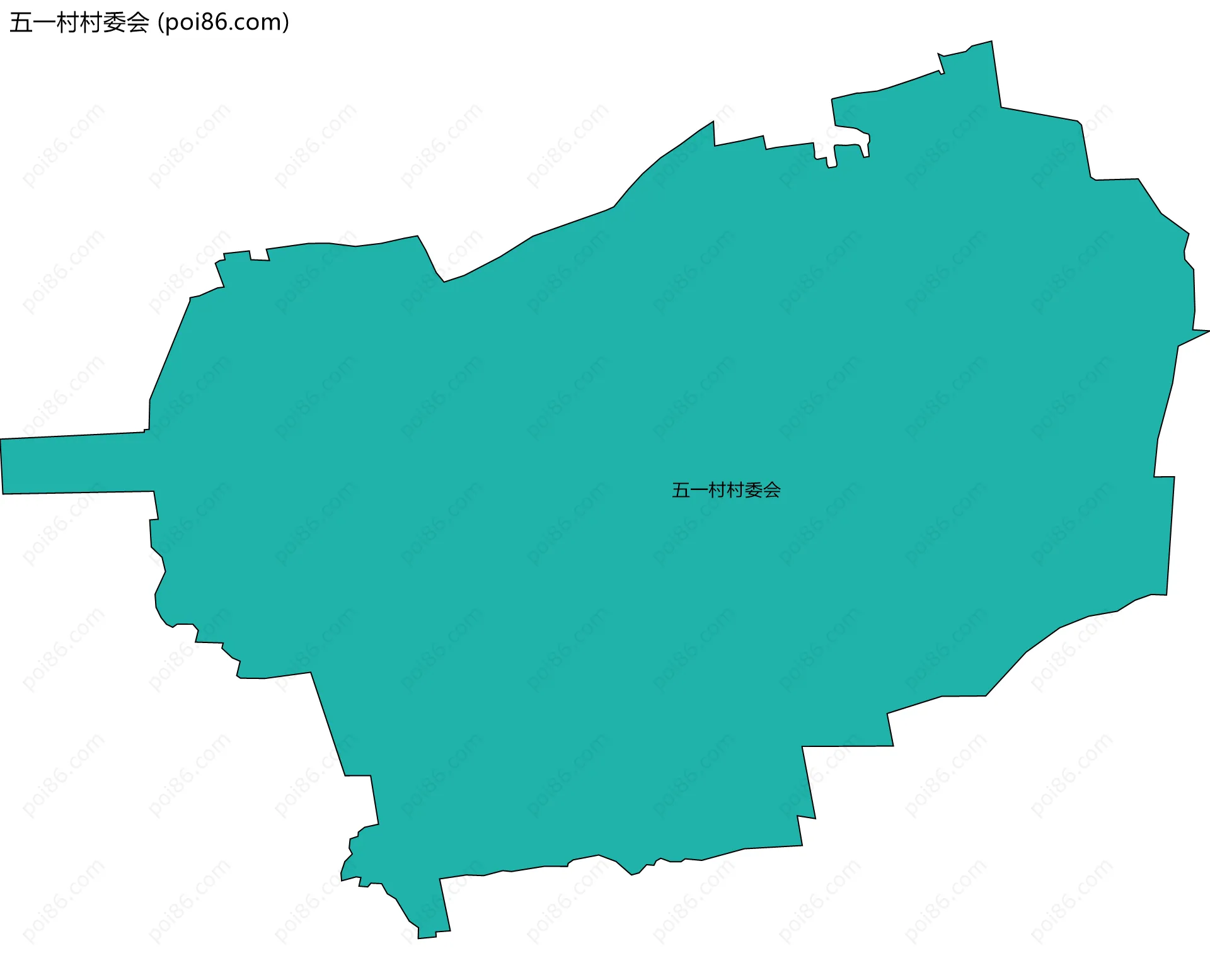 五一村村委会边界地图