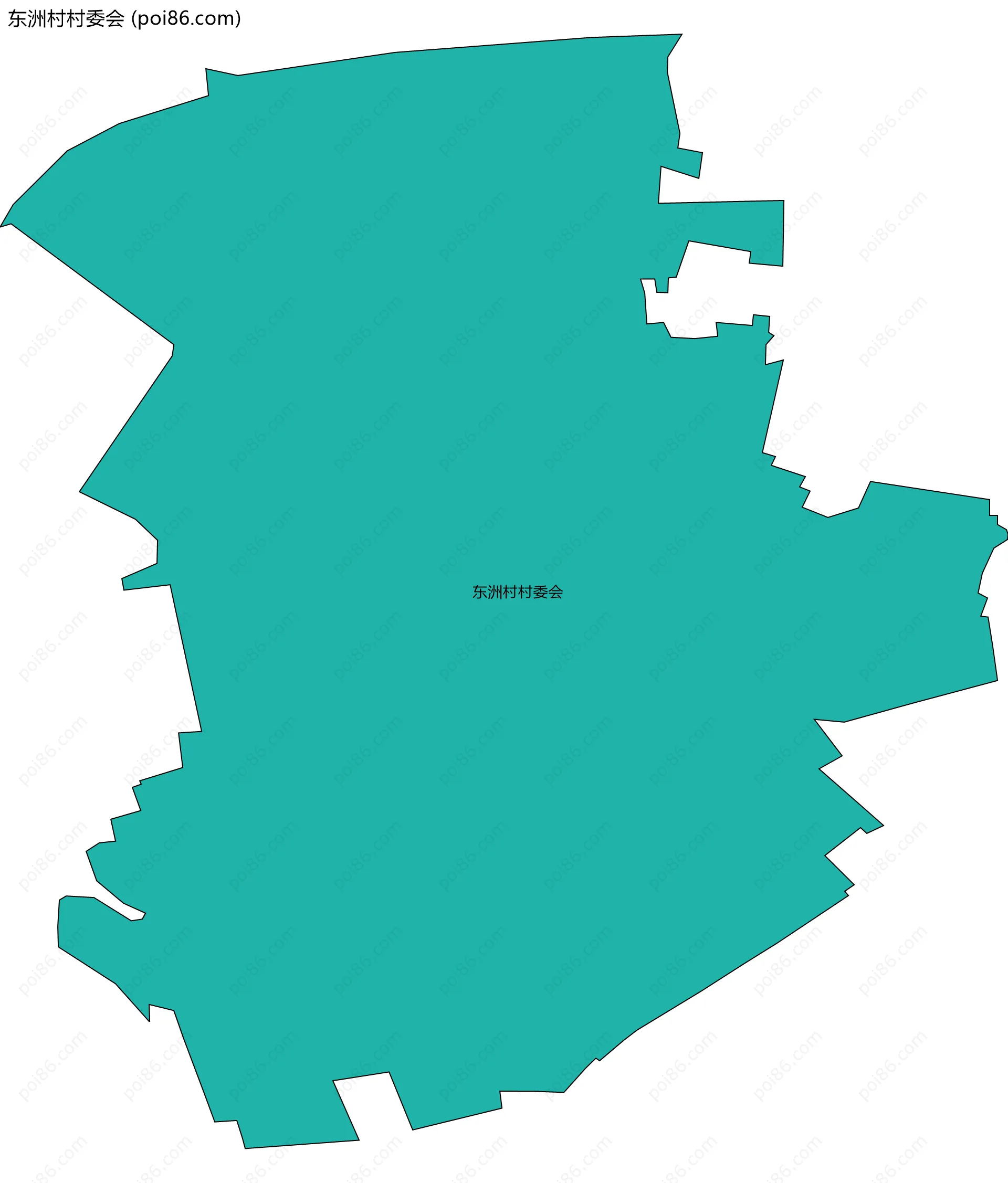 东洲村村委会边界地图