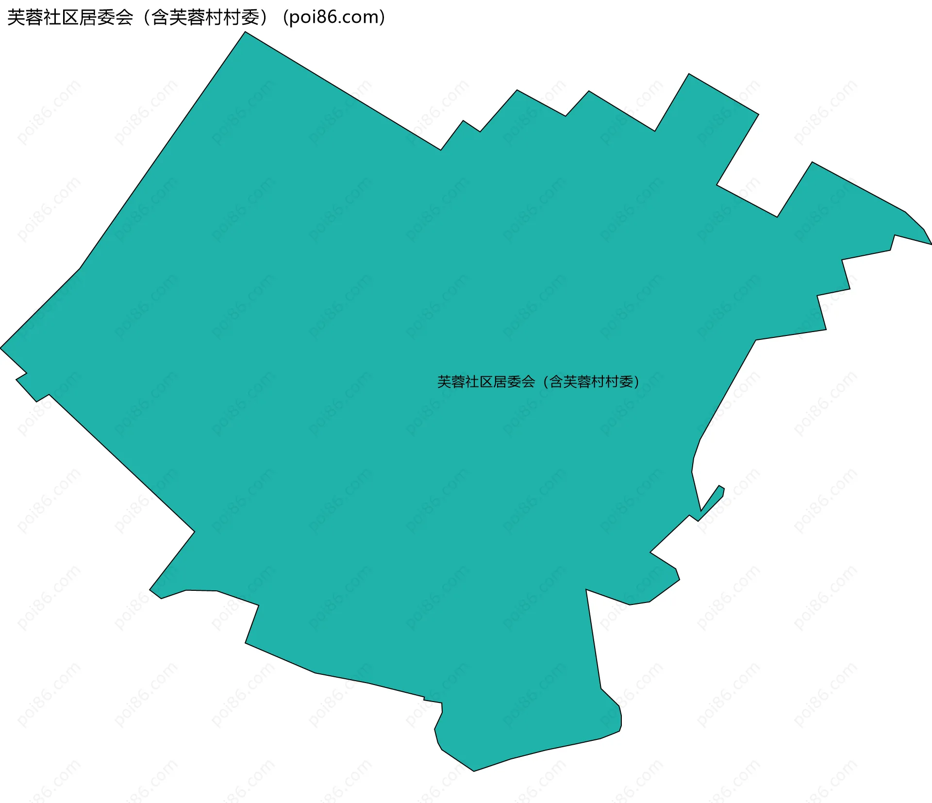 芙蓉社区居委会（含芙蓉村村委）边界地图