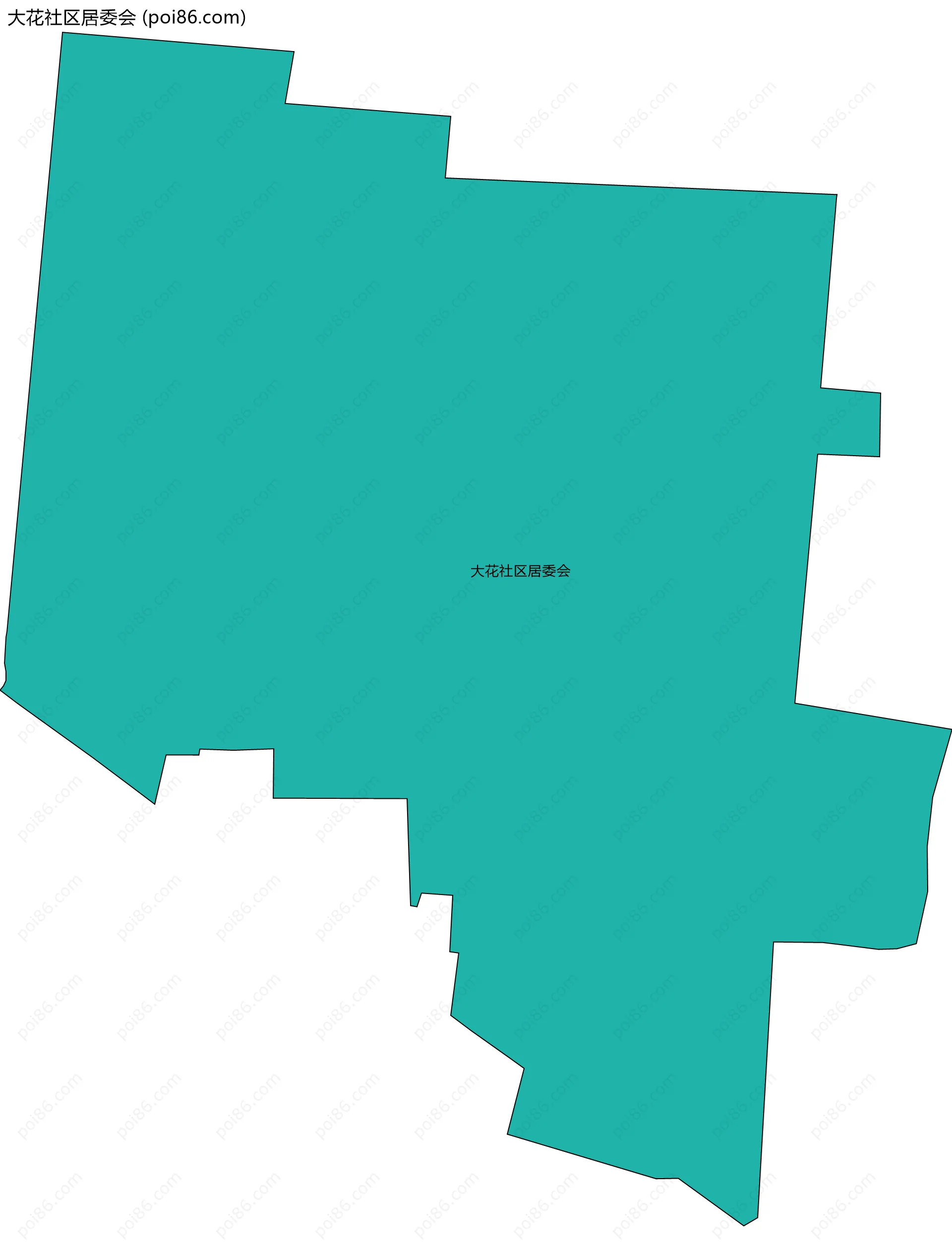 大花社区居委会边界地图