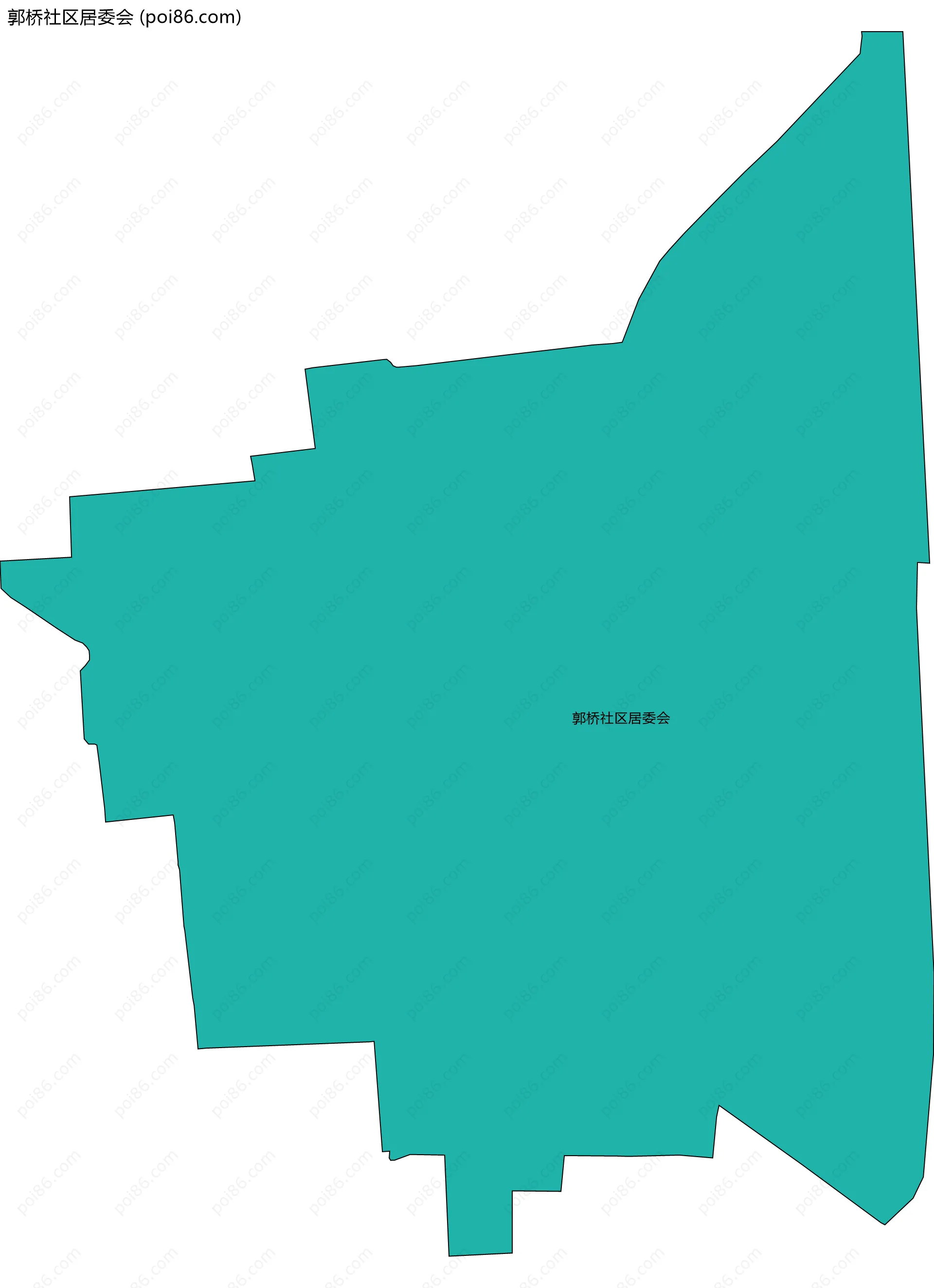郭桥社区居委会边界地图