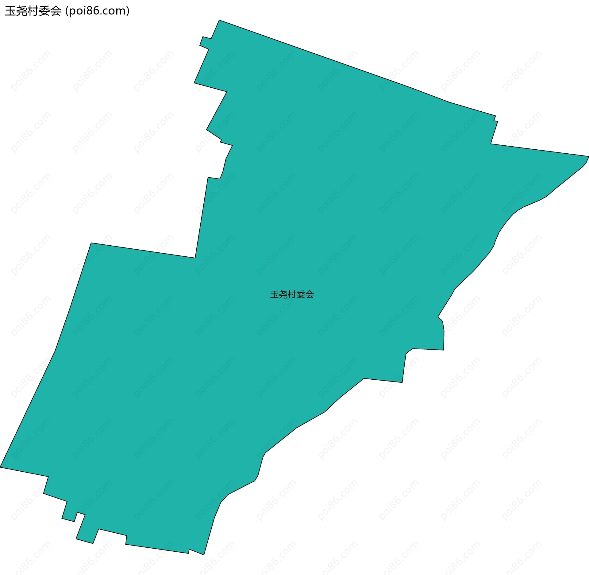 玉尧村委会边界地图