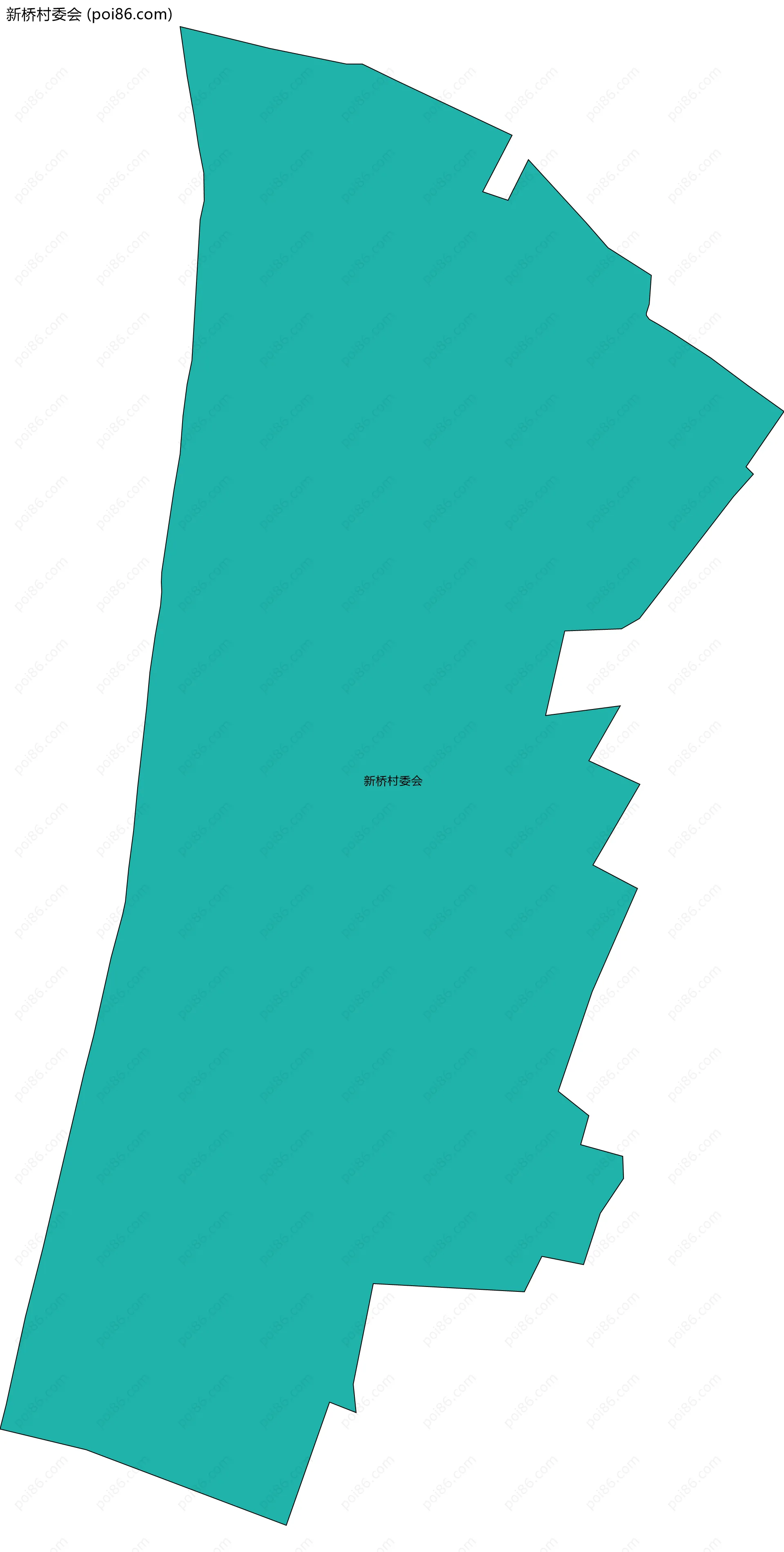 新桥村委会边界地图