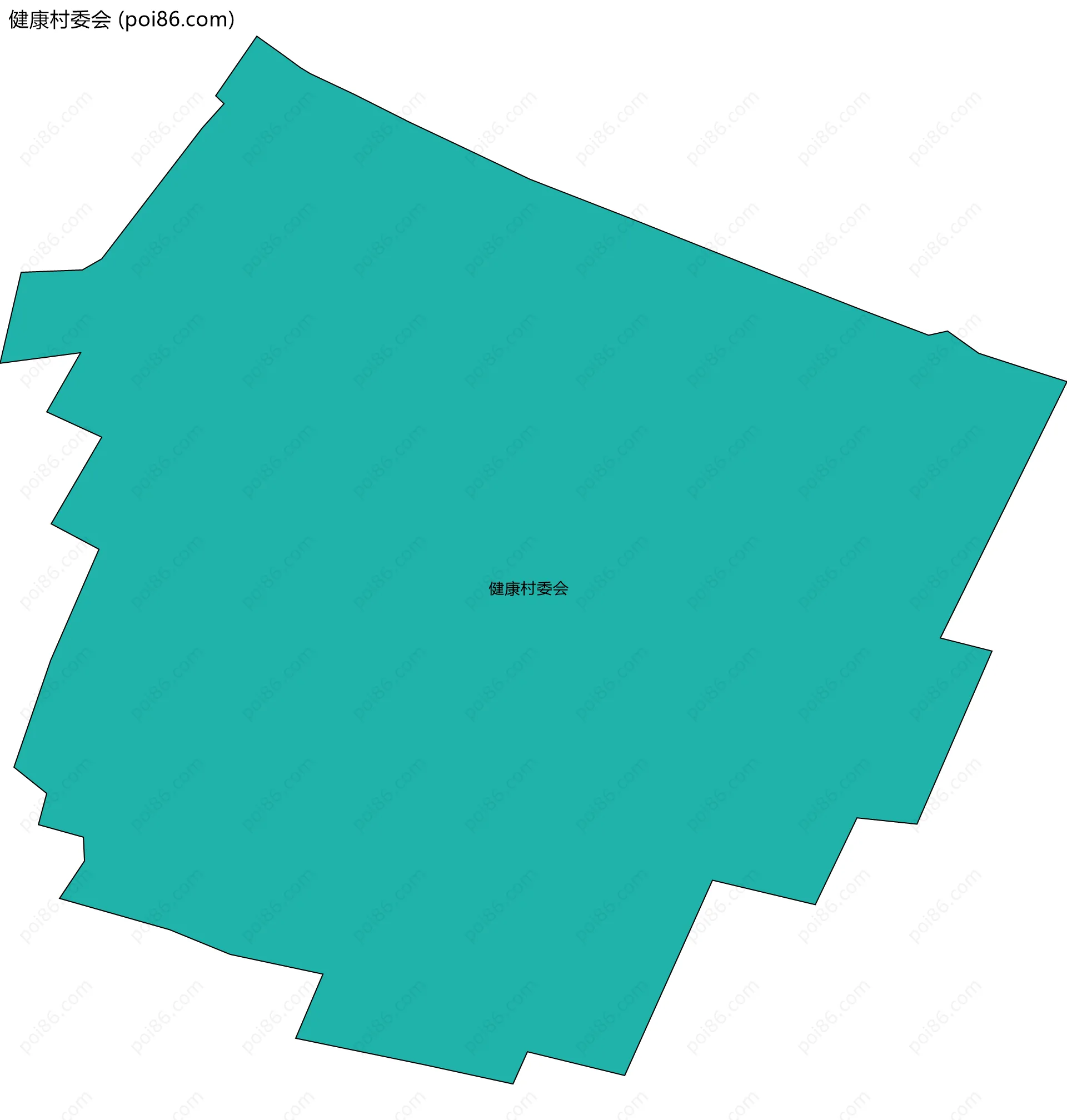 健康村委会边界地图