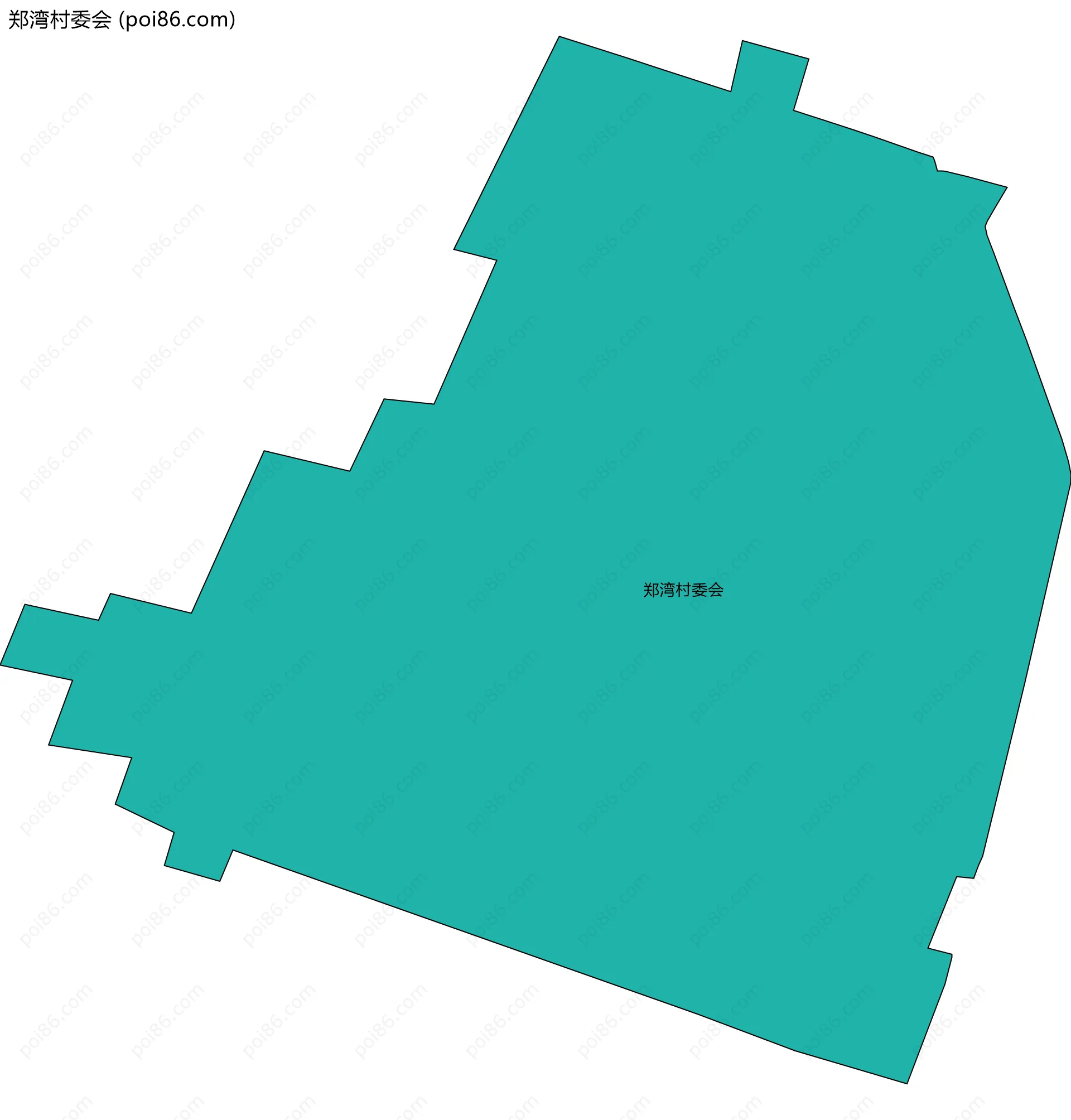 郑湾村委会边界地图