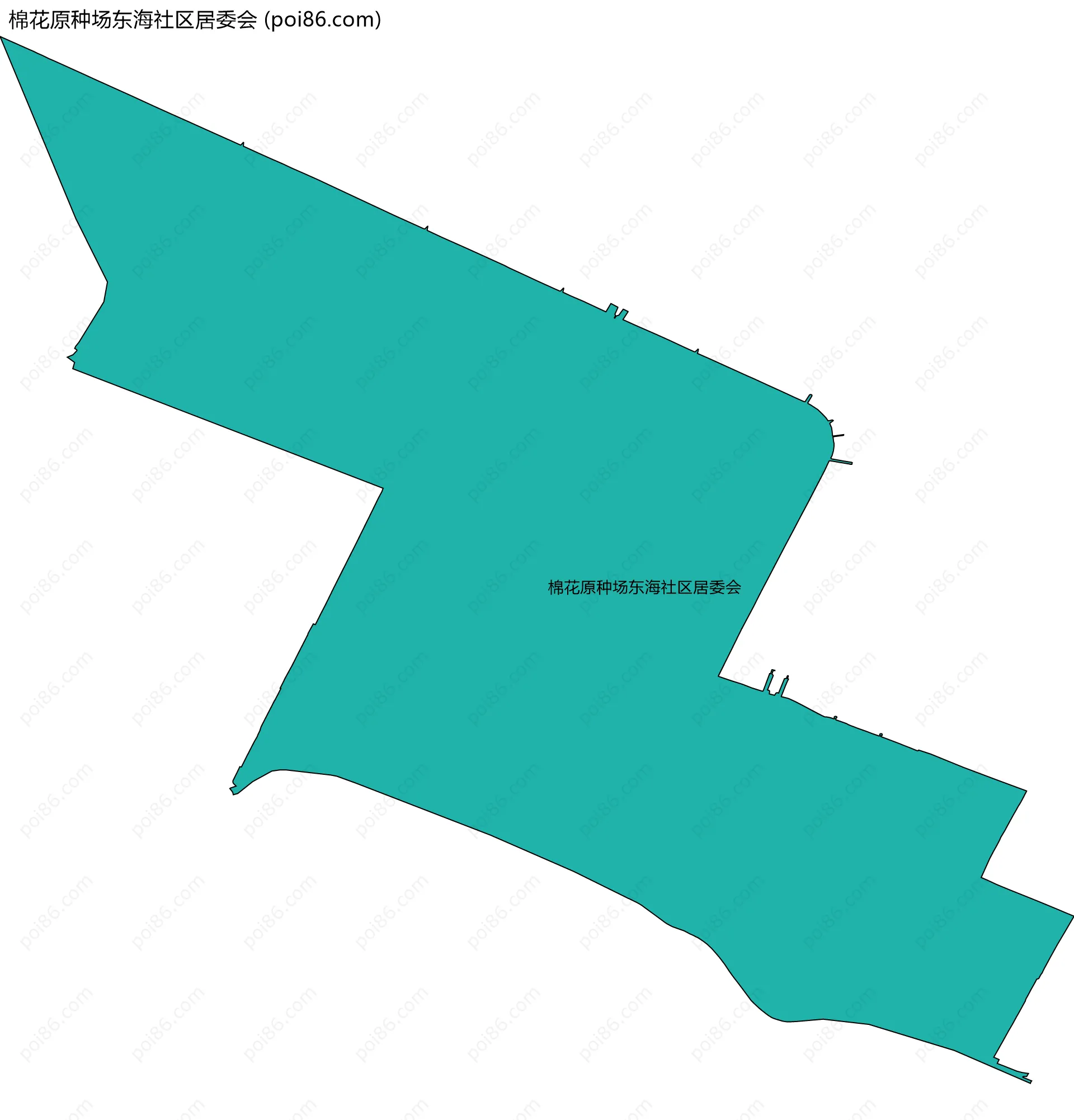棉花原种场东海社区居委会边界地图