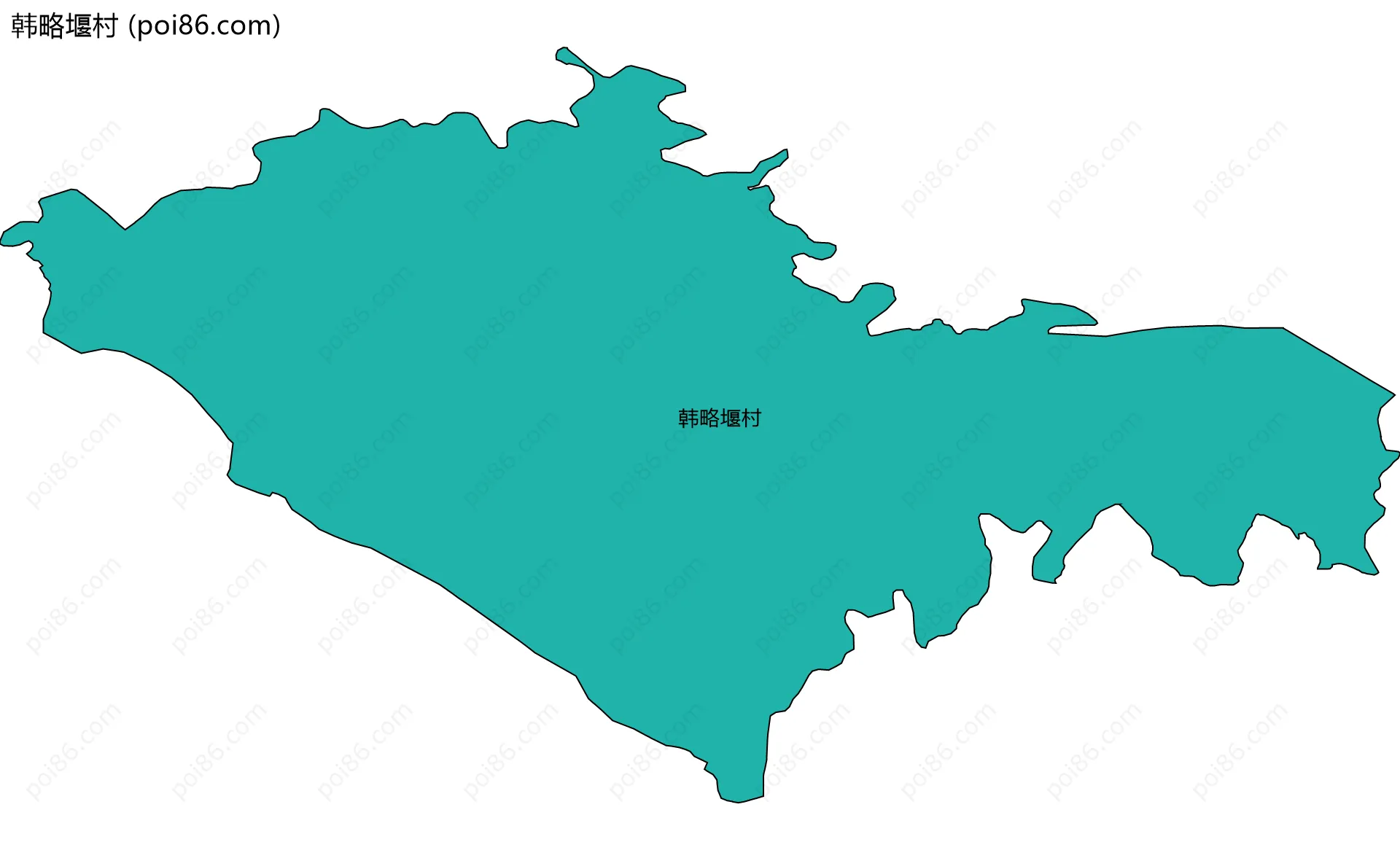 韩略堰村边界地图