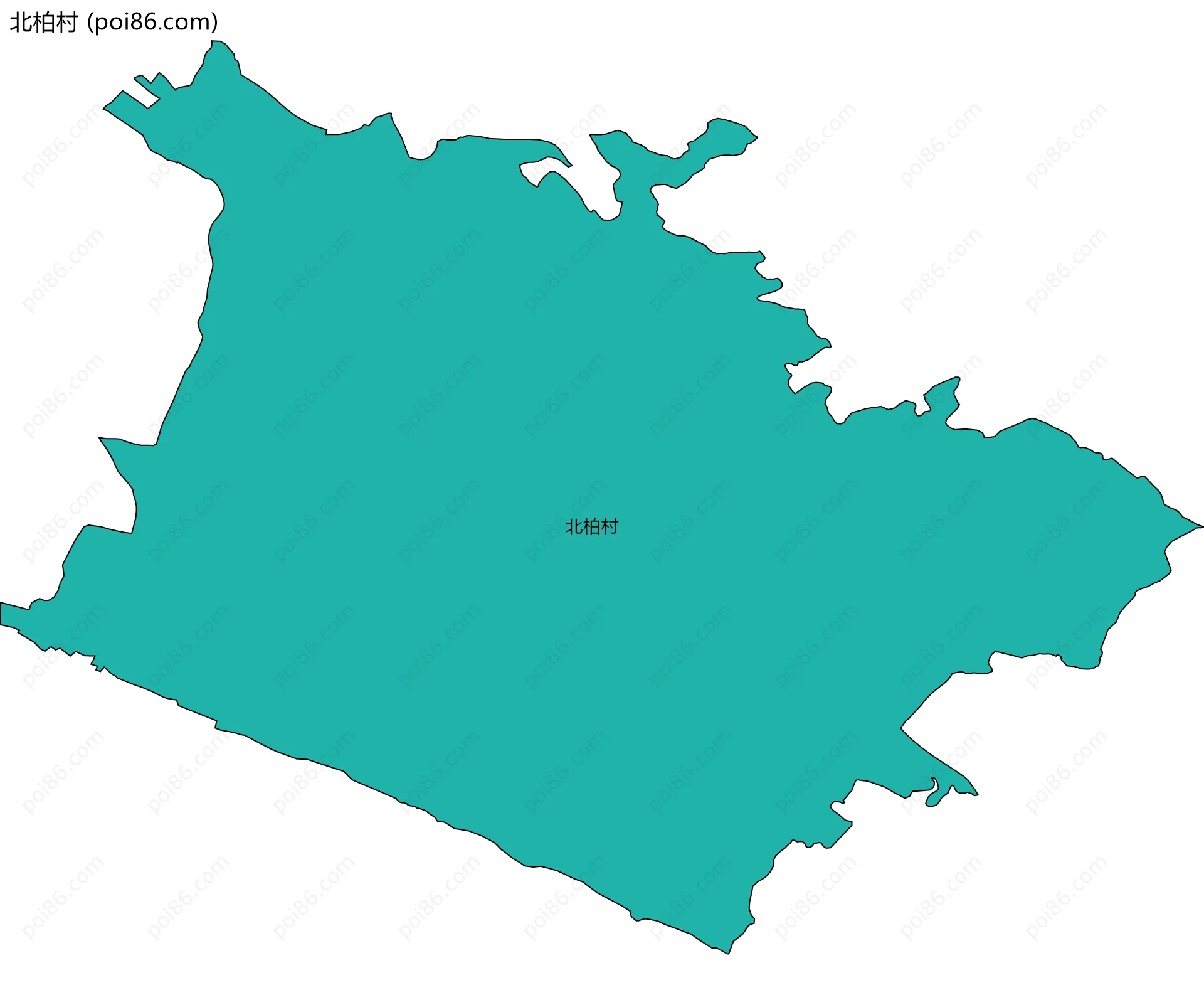 北柏村边界地图