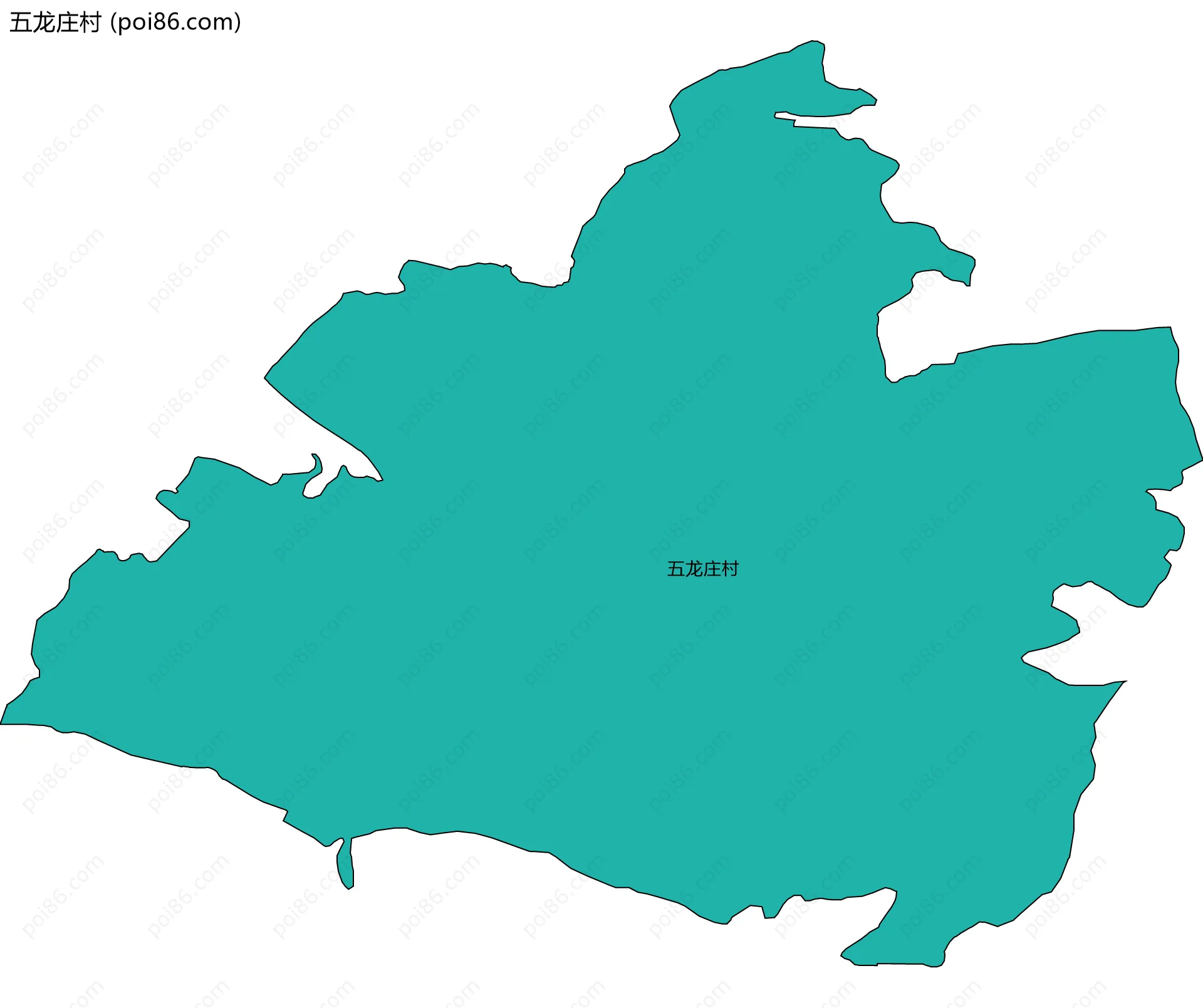 五龙庄村边界地图