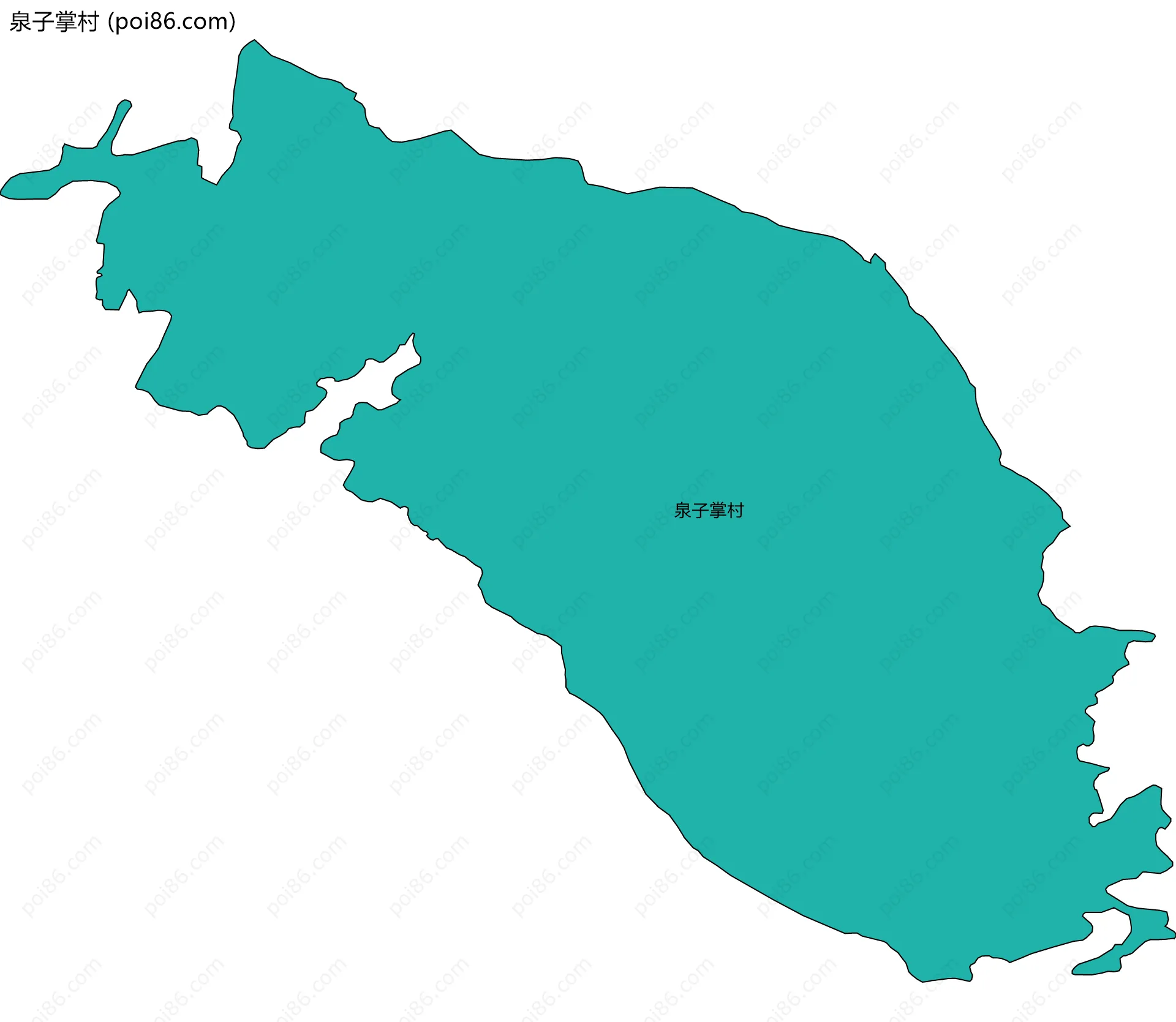 泉子掌村边界地图