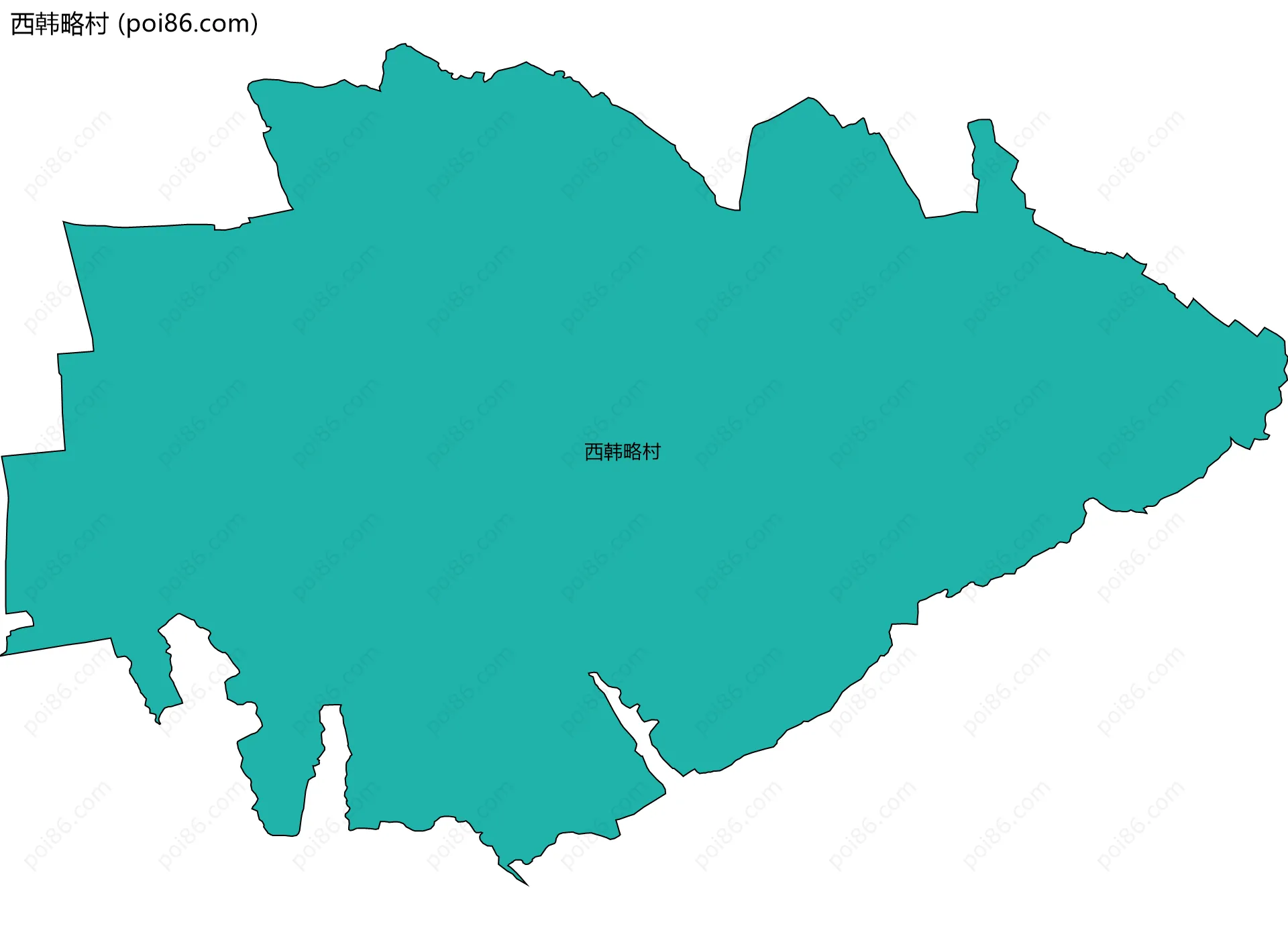 西韩略村边界地图