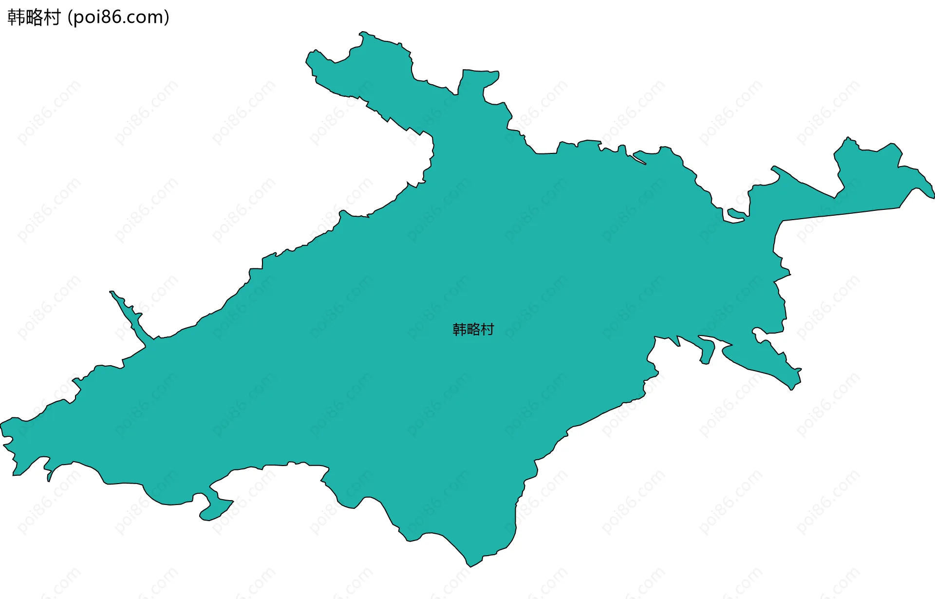 韩略村边界地图