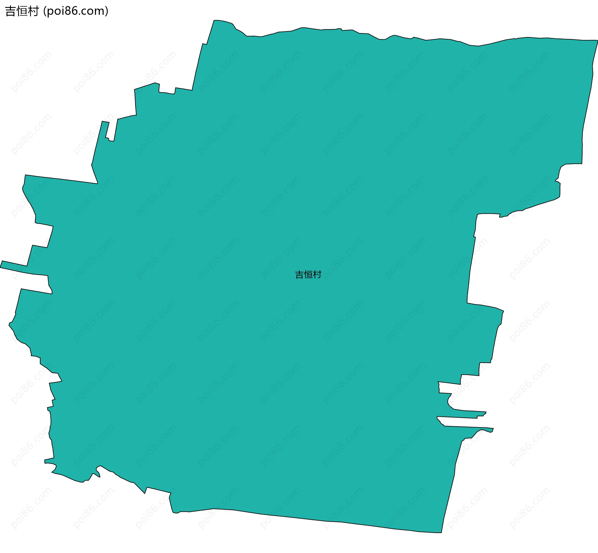 吉恒村边界地图