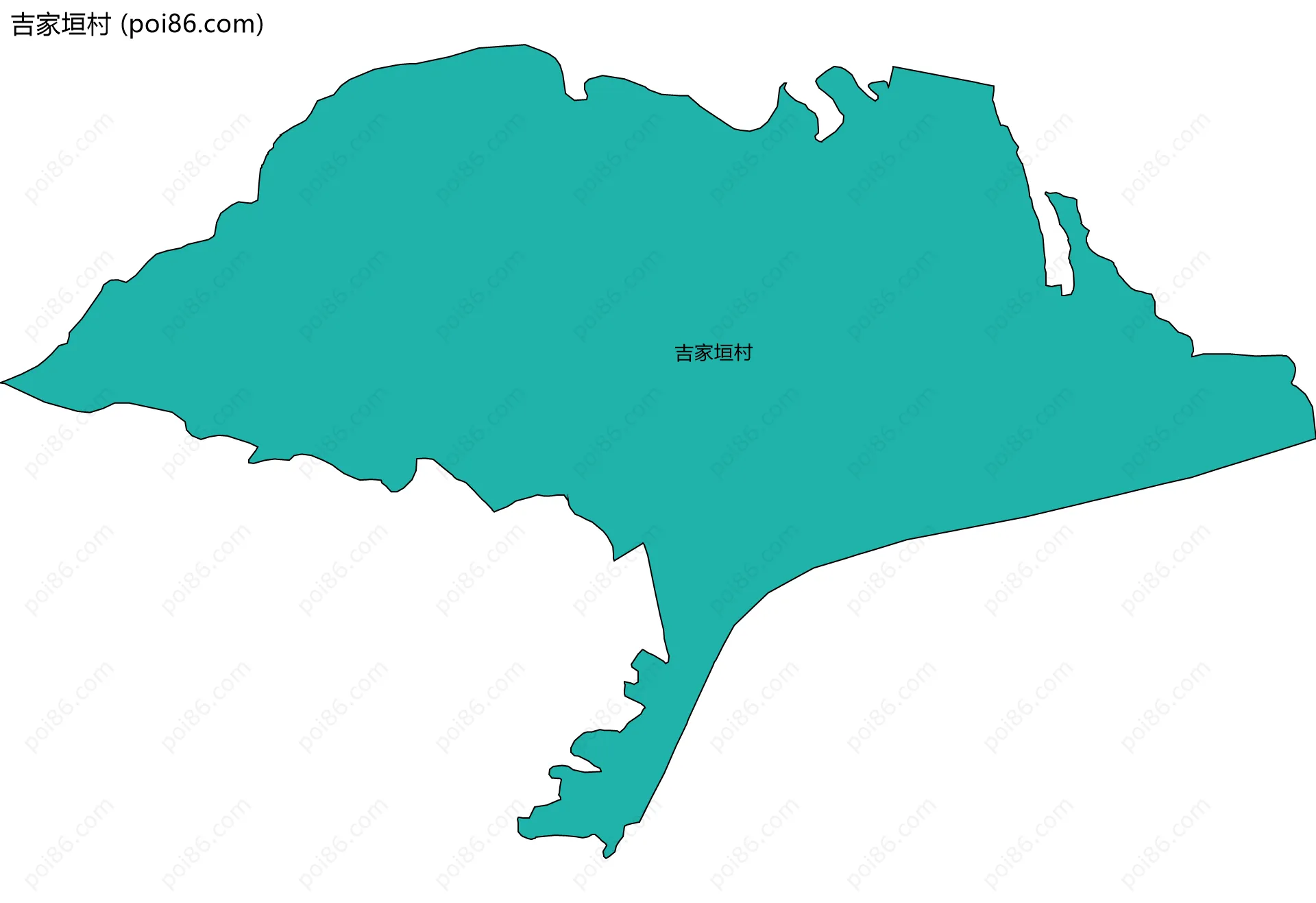 吉家垣村边界地图