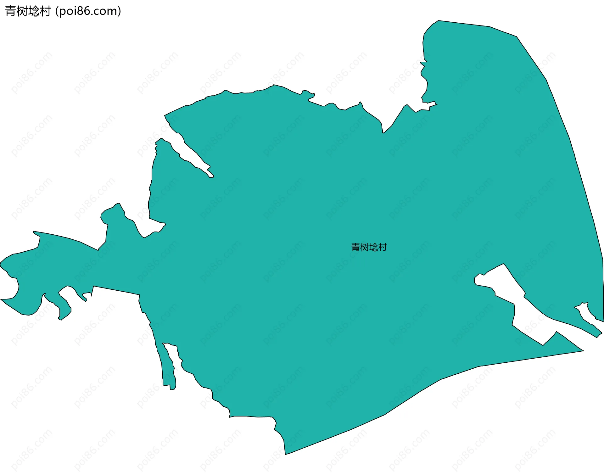 青树埝村边界地图