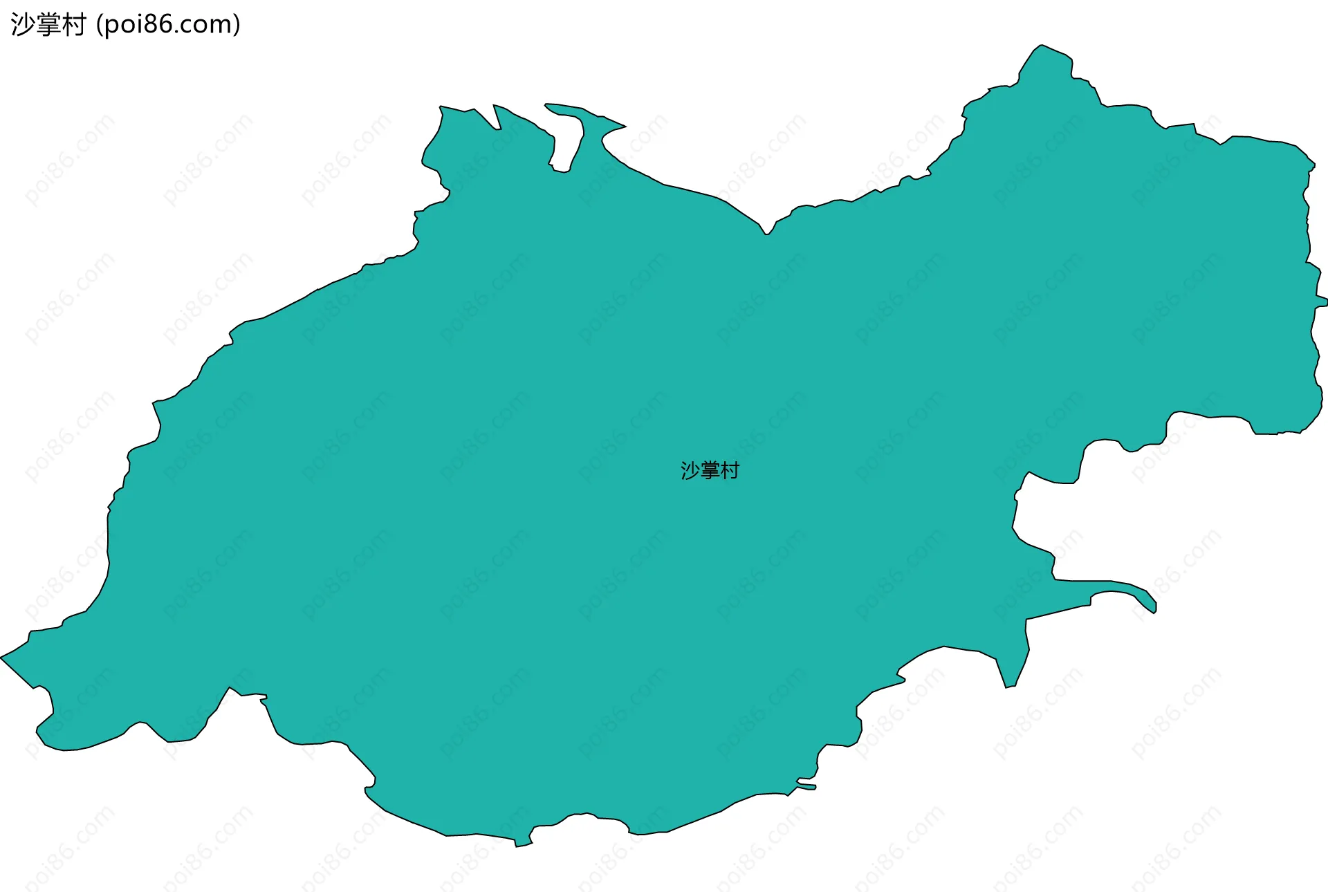 沙掌村边界地图