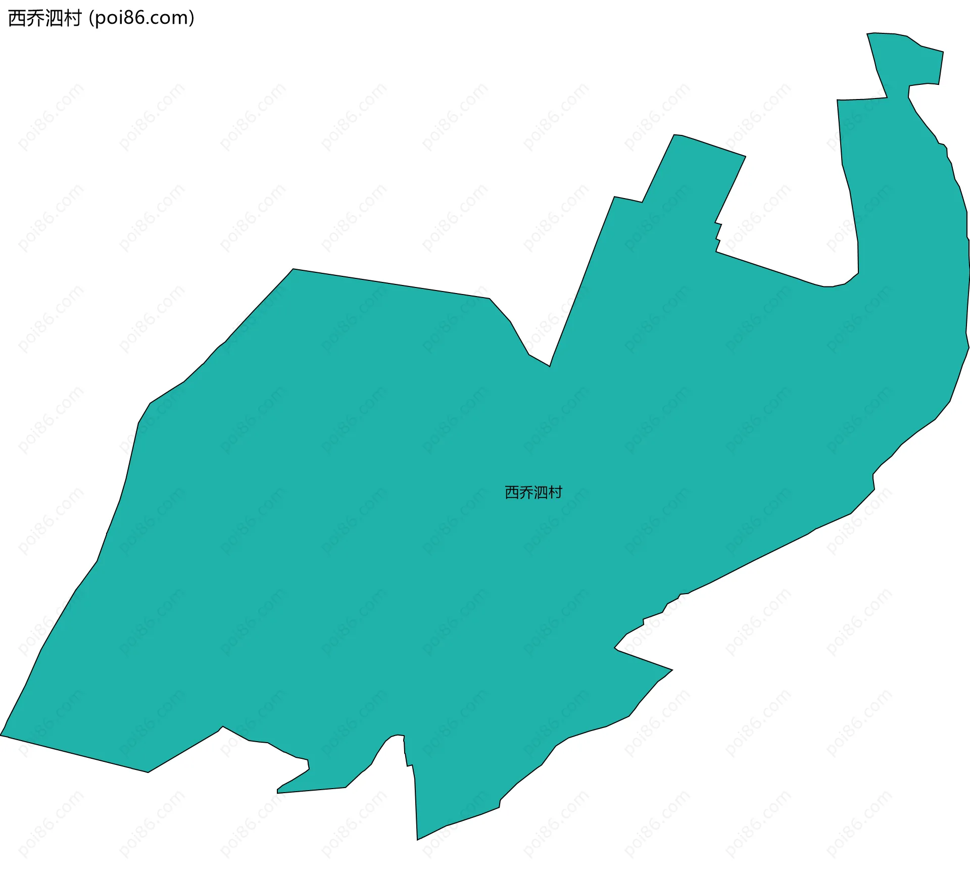 西乔泗村边界地图