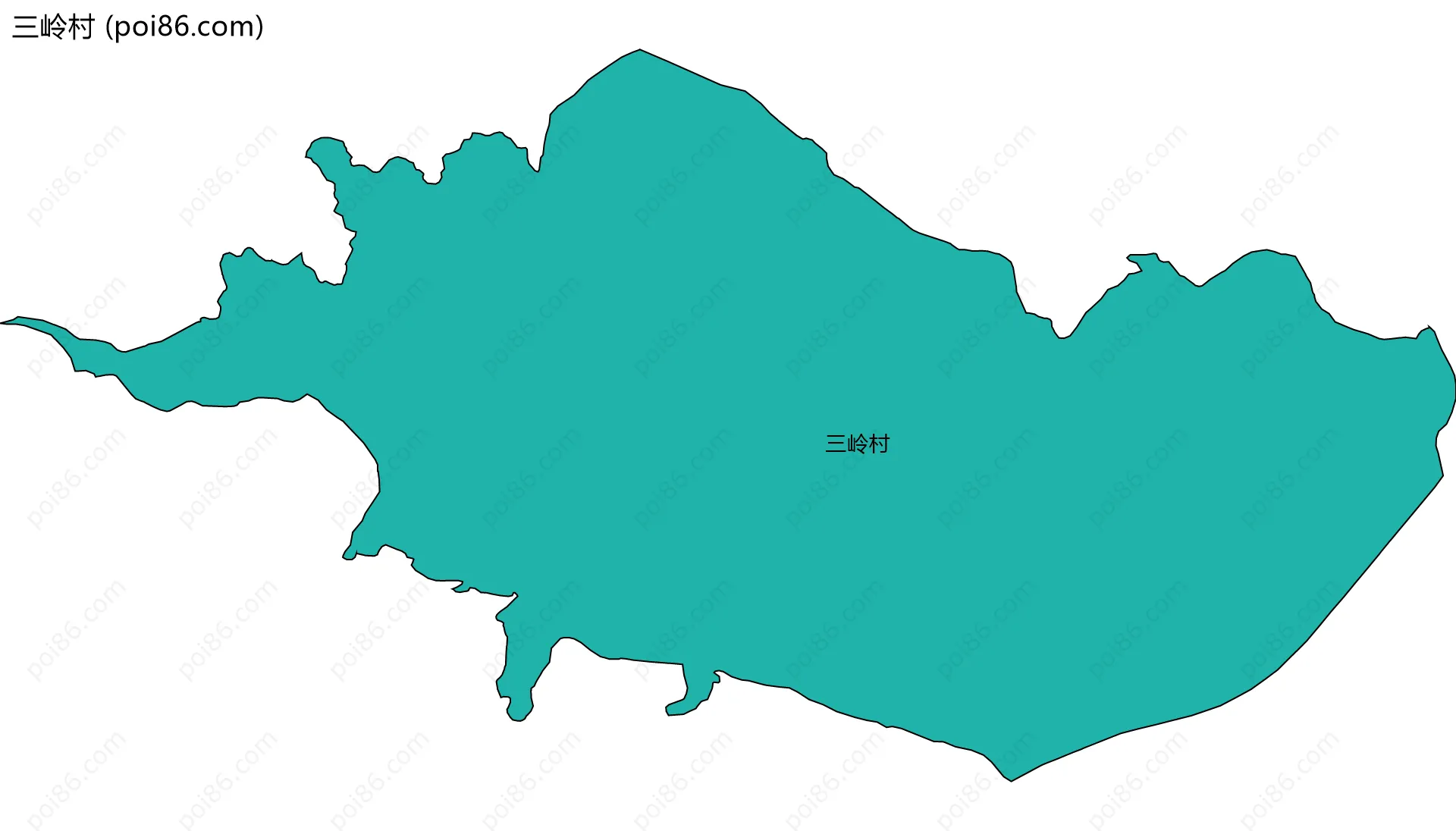 三岭村边界地图