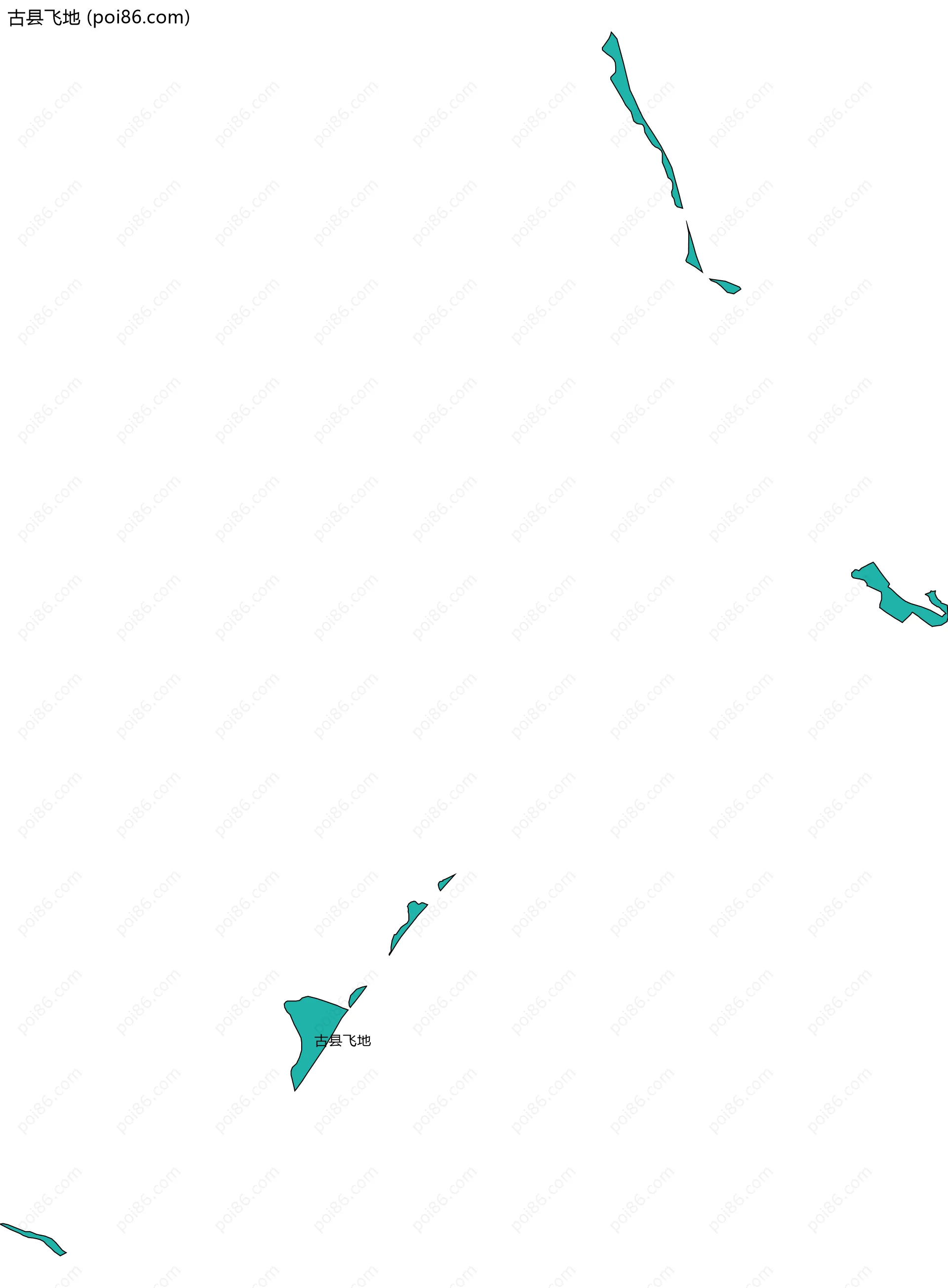 古县飞地边界地图