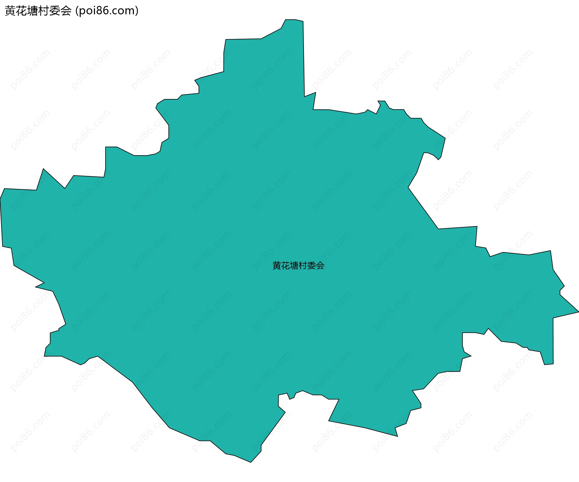 黄花塘村委会边界地图
