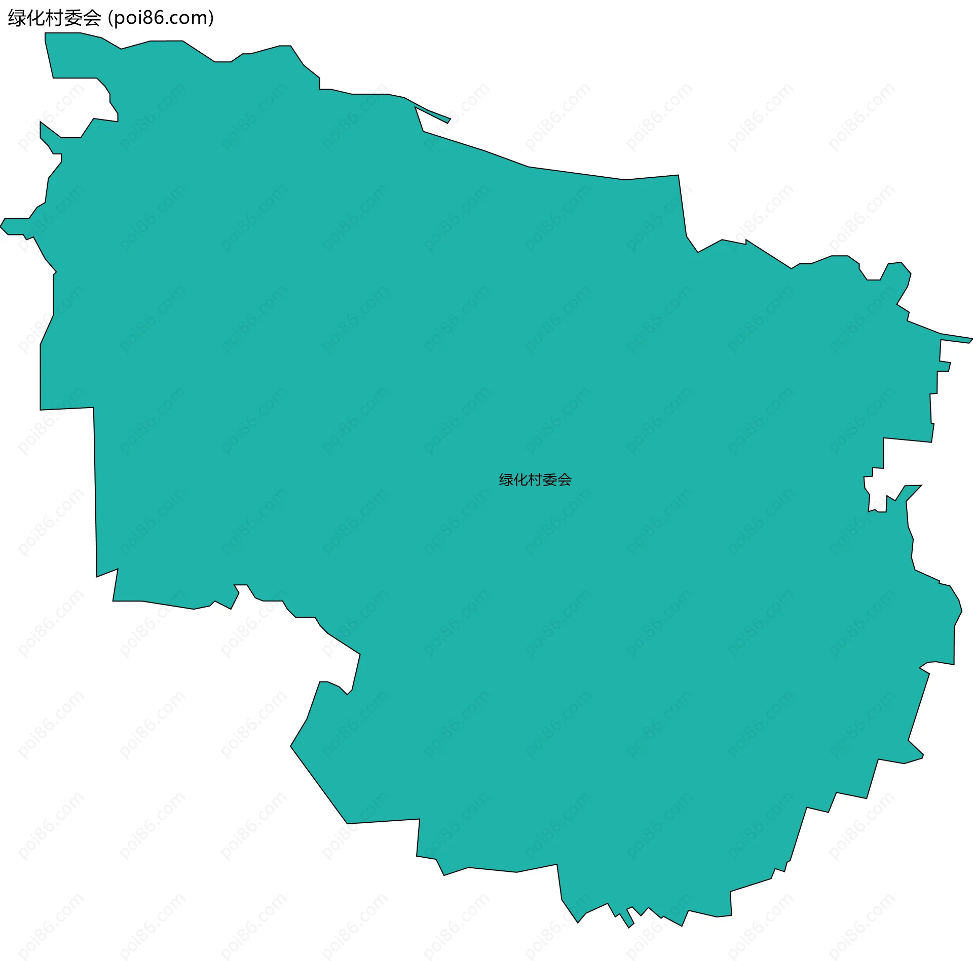绿化村委会边界地图