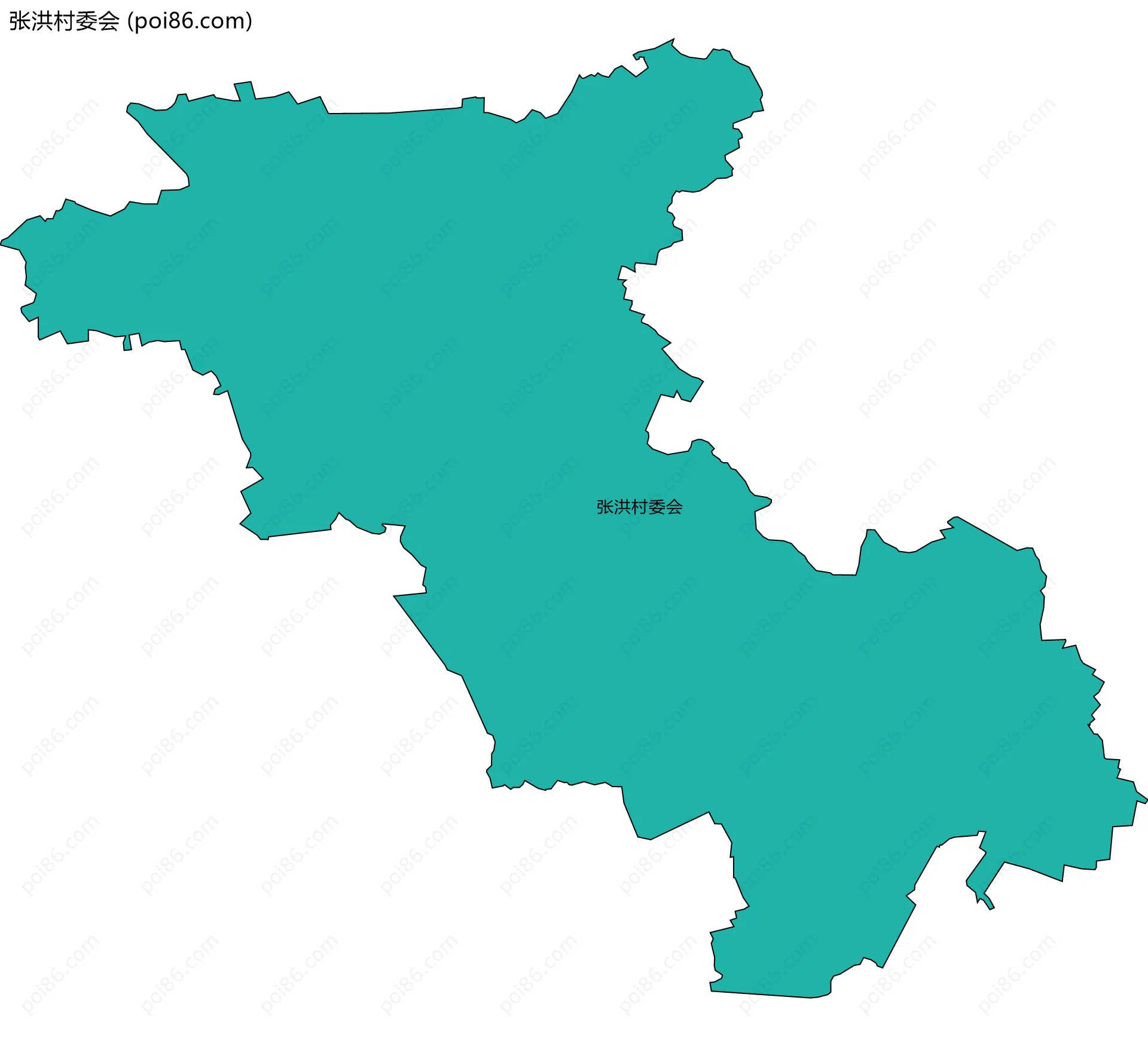 张洪村委会边界地图