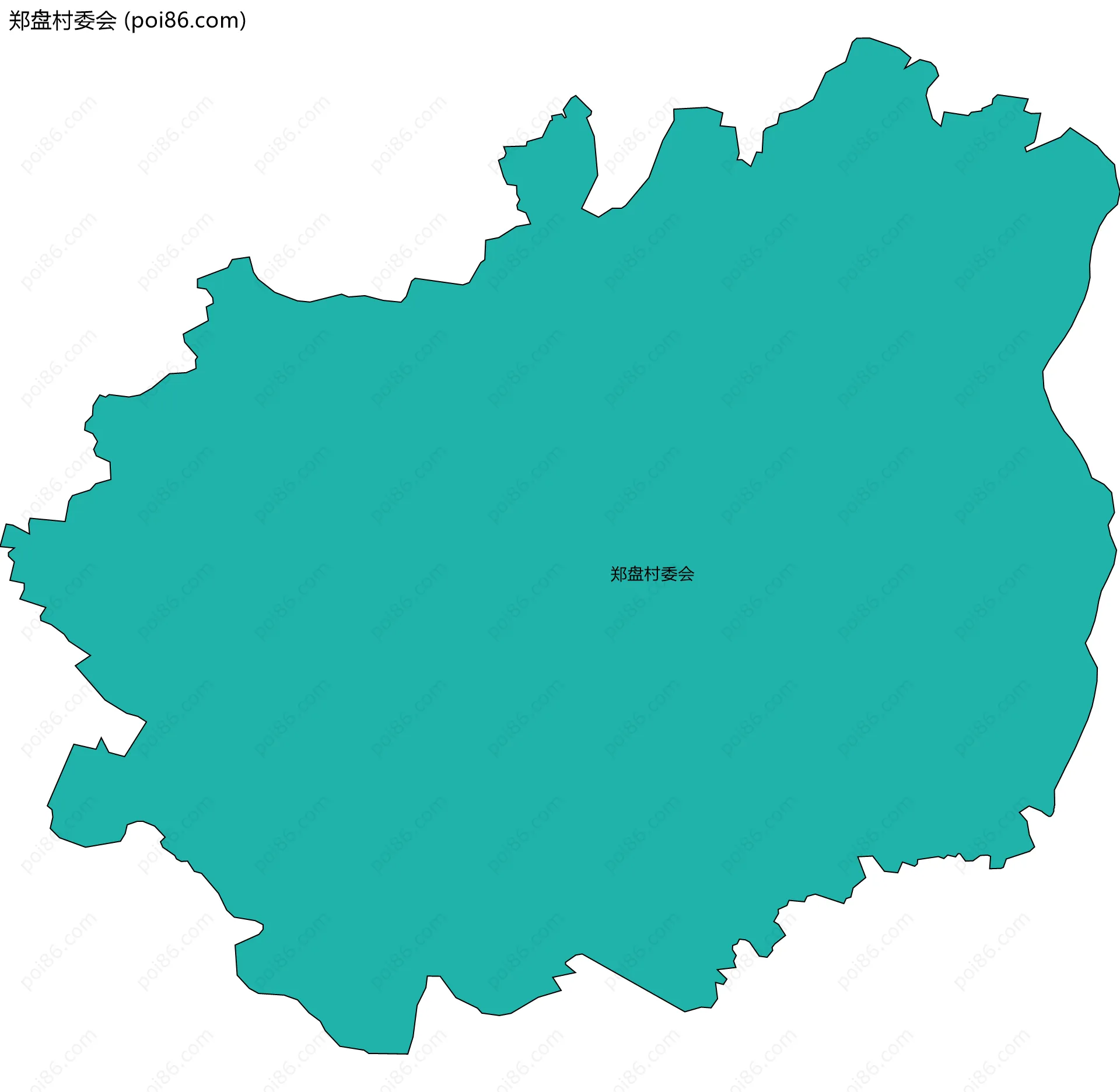 郑盘村委会边界地图