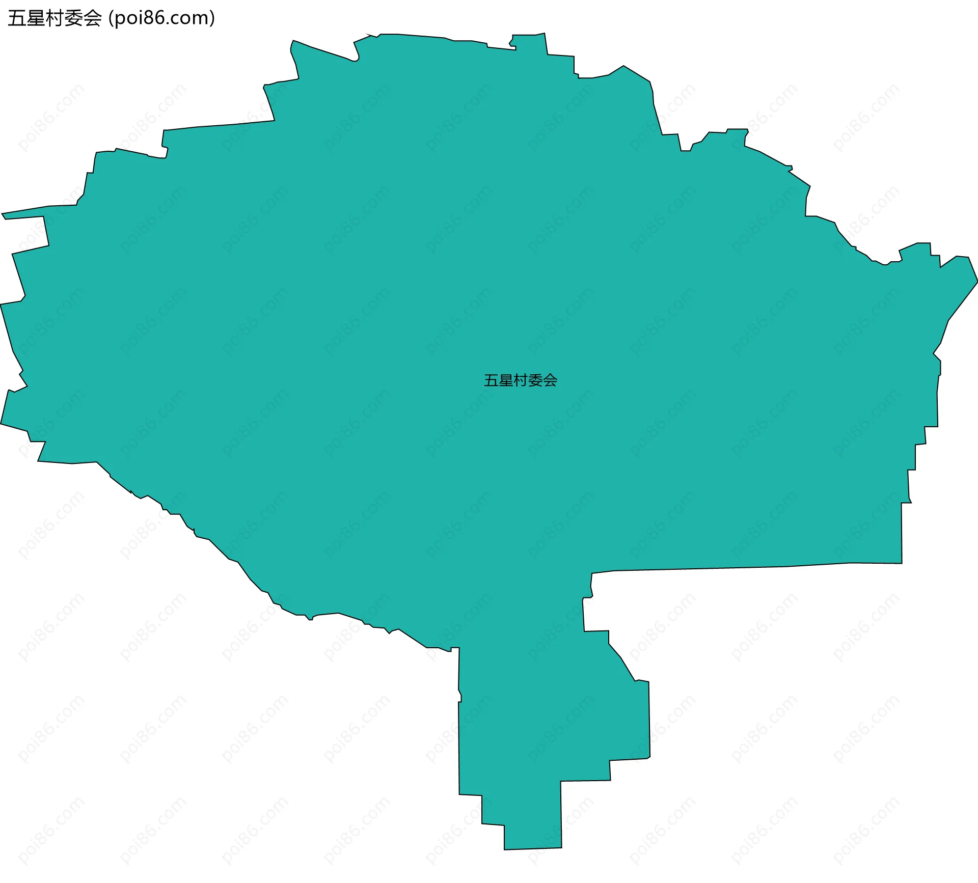 五星村委会边界地图