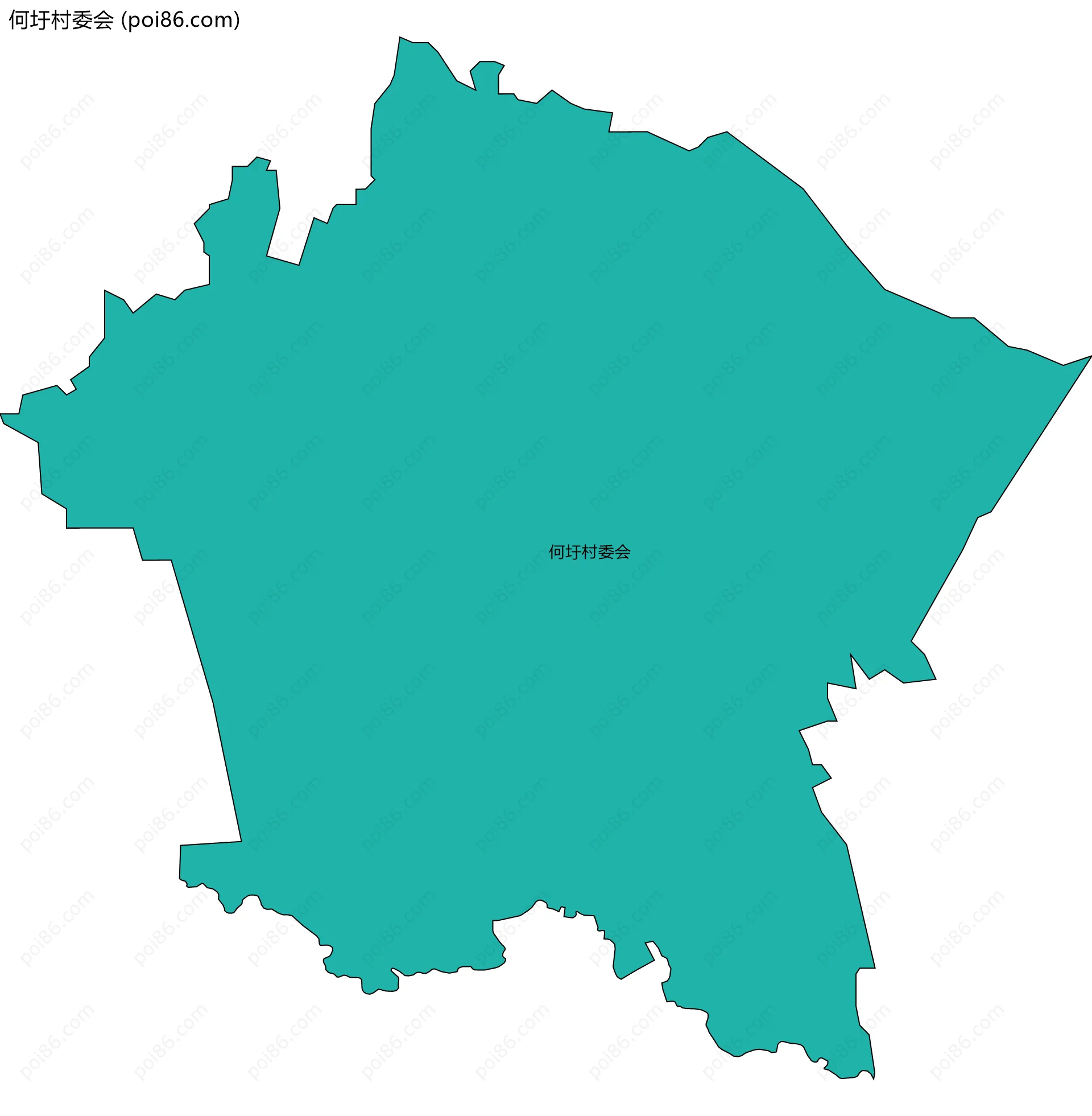 何圩村委会边界地图