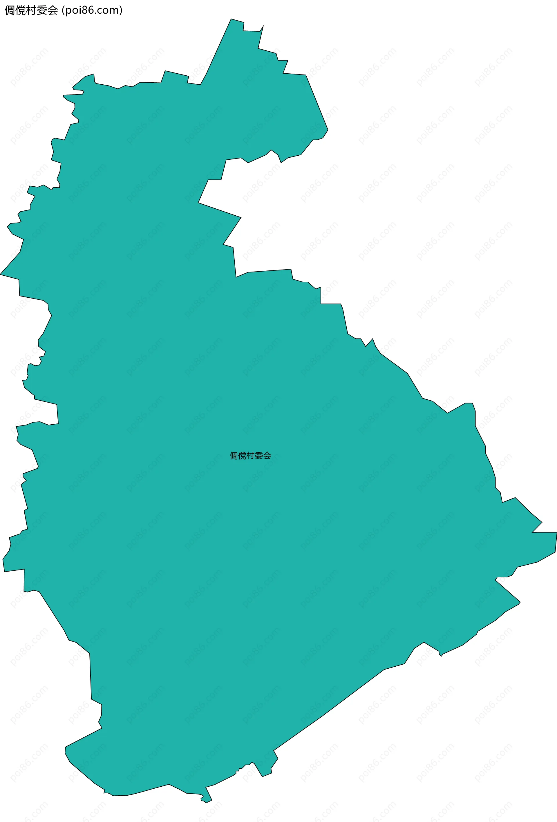 倜傥村委会边界地图