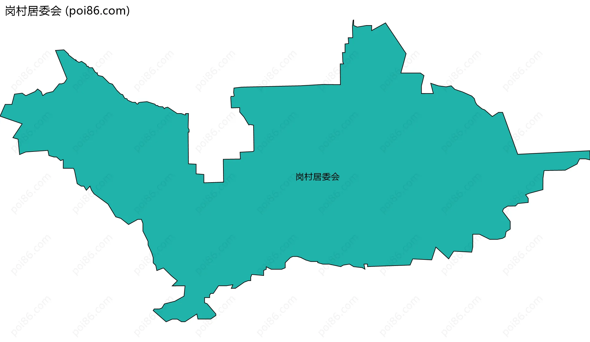 岗村居委会边界地图