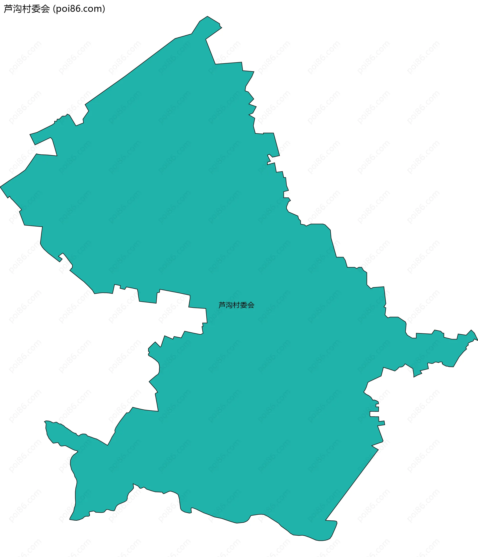 芦沟村委会边界地图
