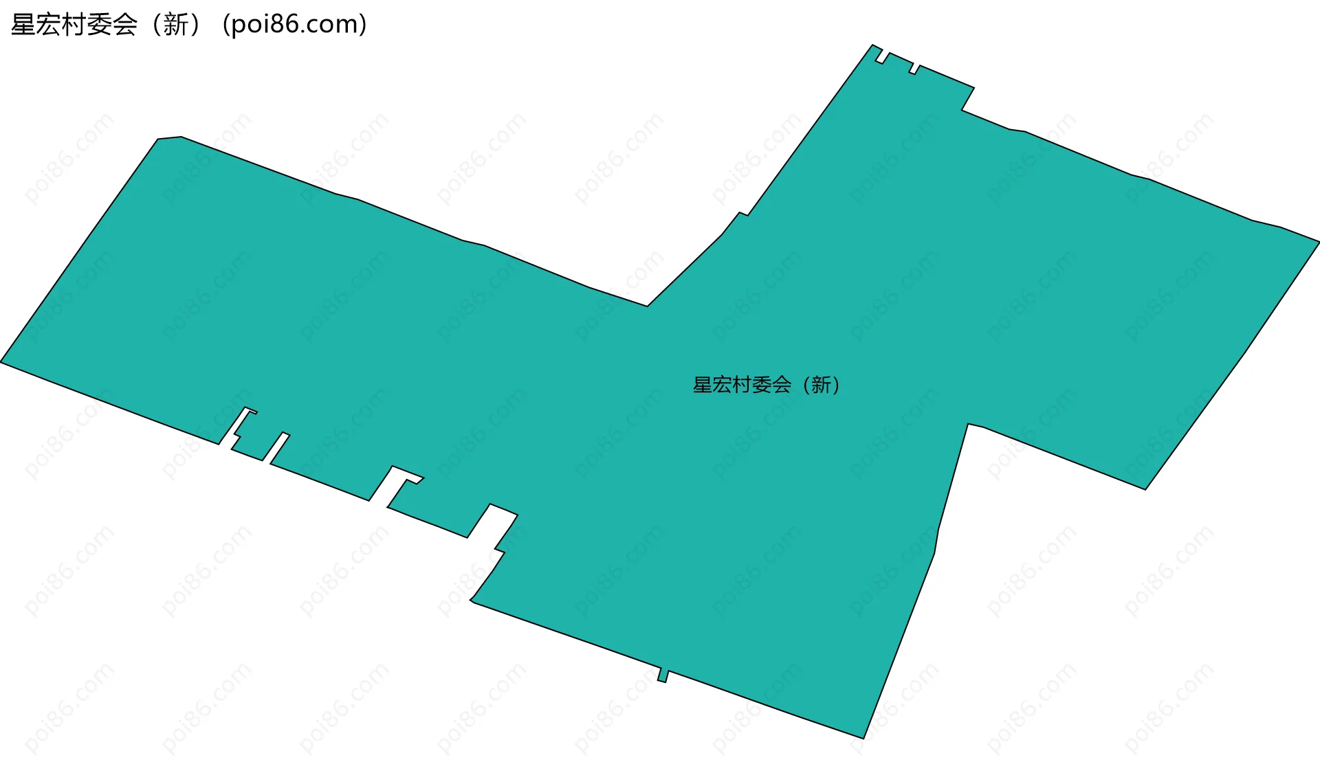 星宏村委会（新）边界地图