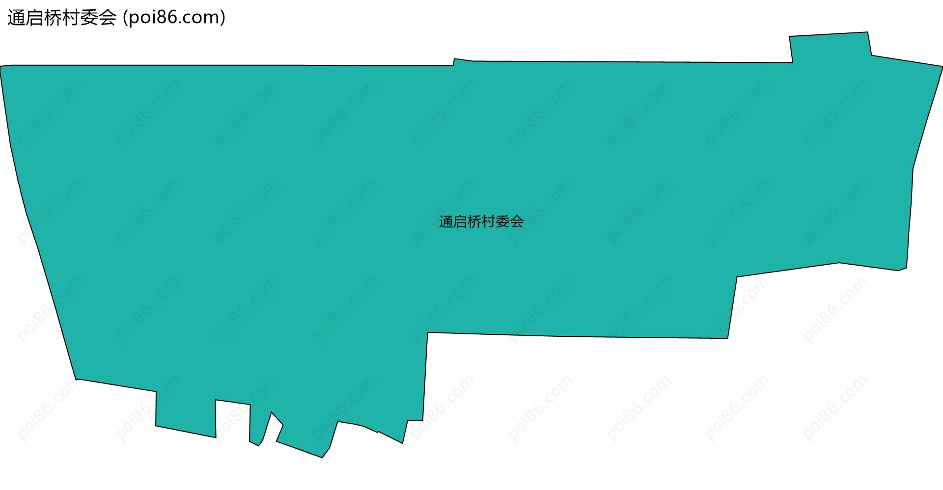 通启桥村委会边界地图