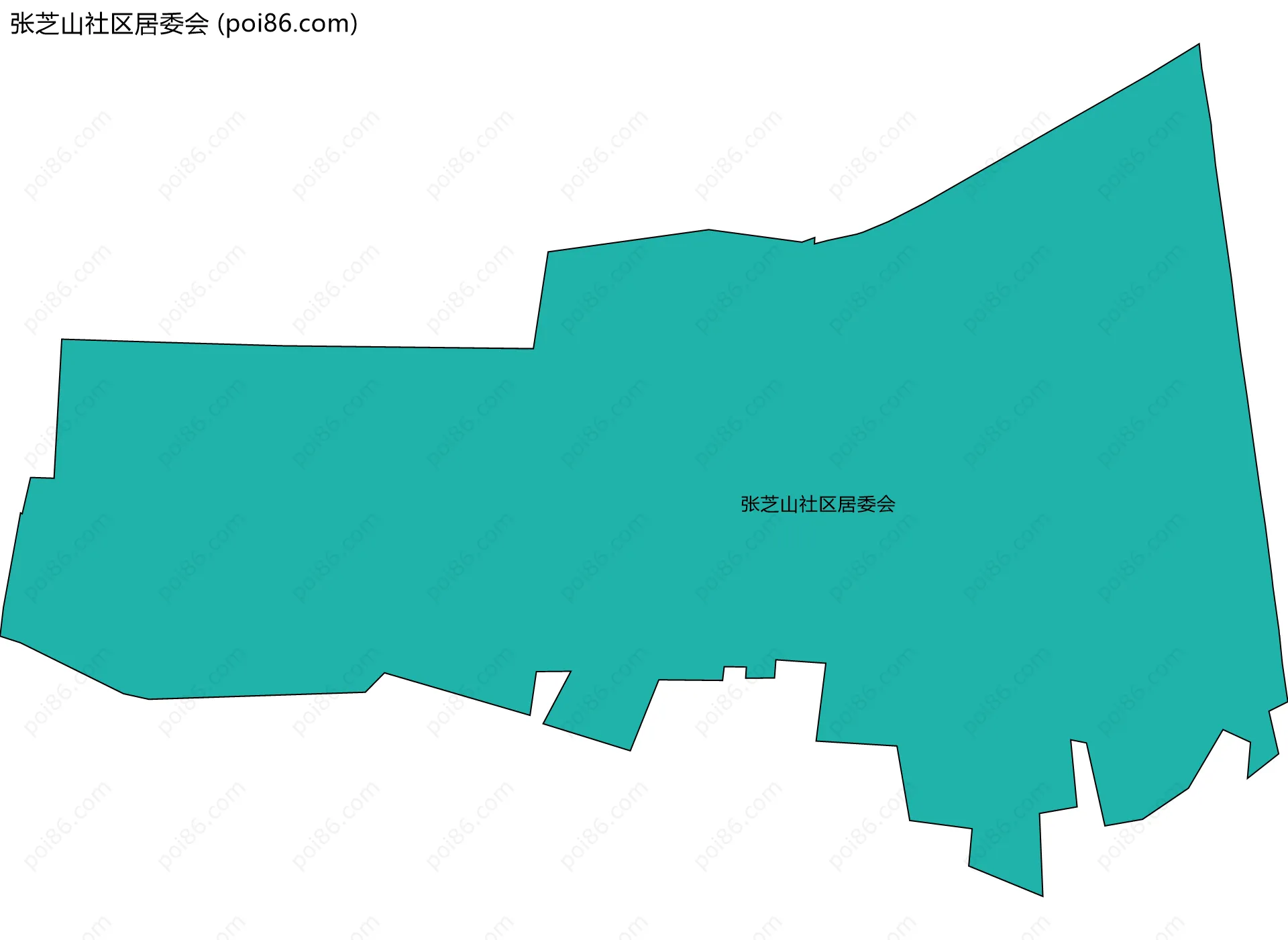 张芝山社区居委会边界地图