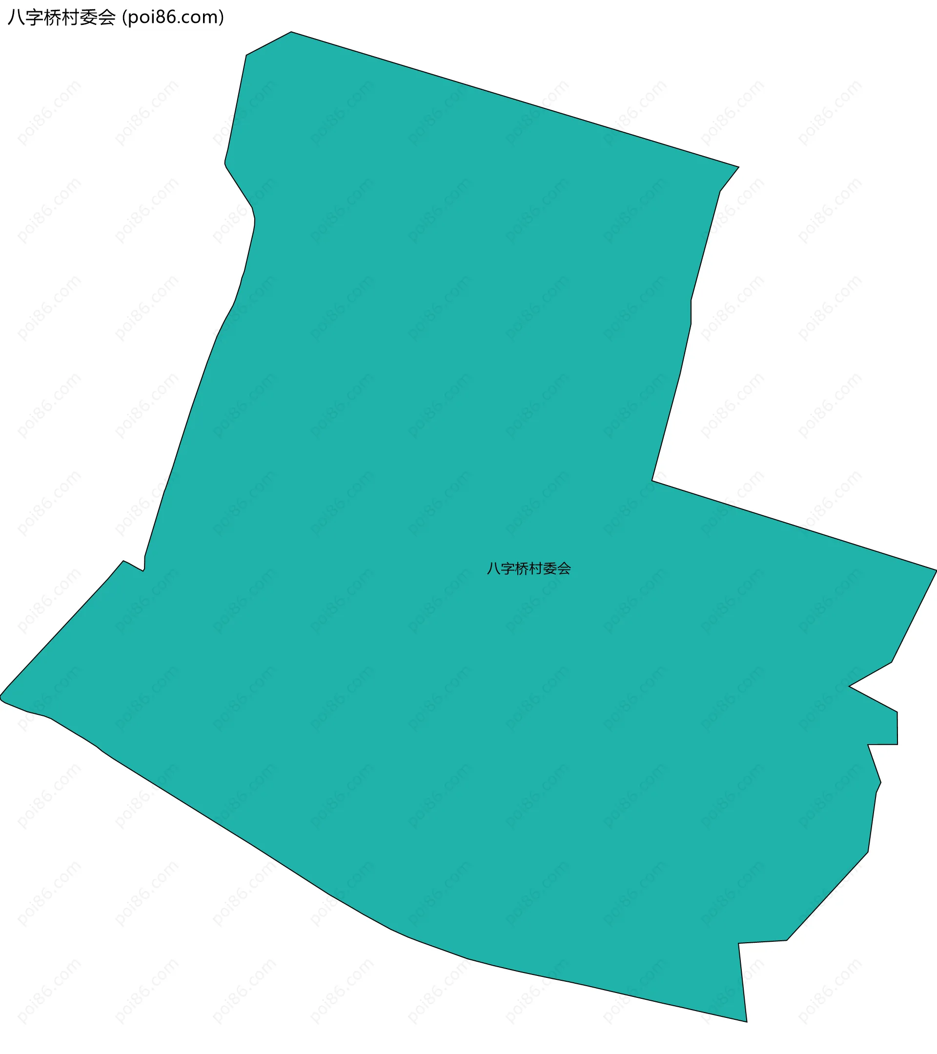 八字桥村委会边界地图