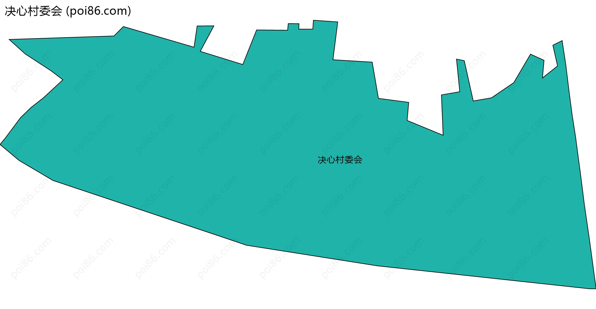 决心村委会边界地图