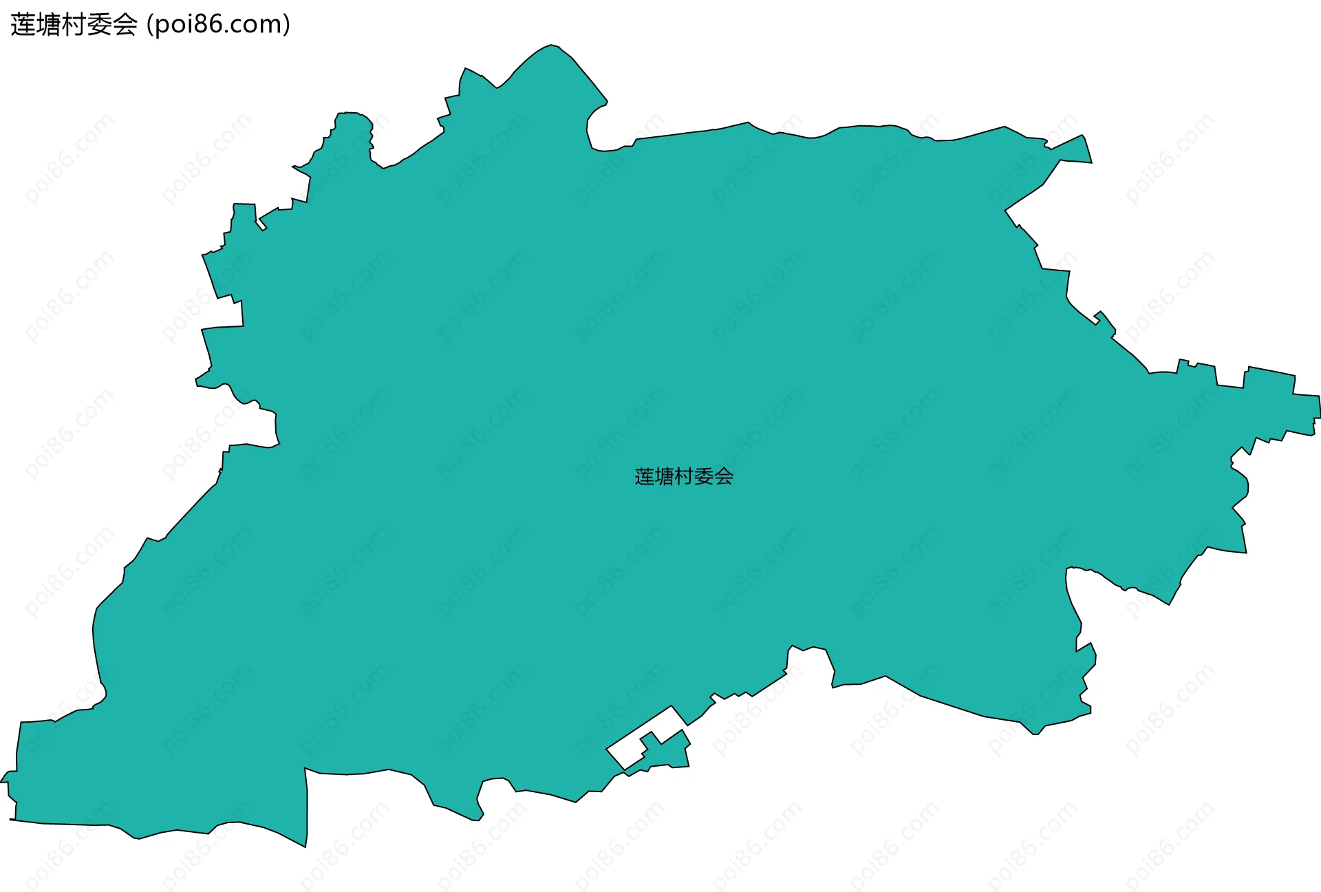 莲塘村委会边界地图