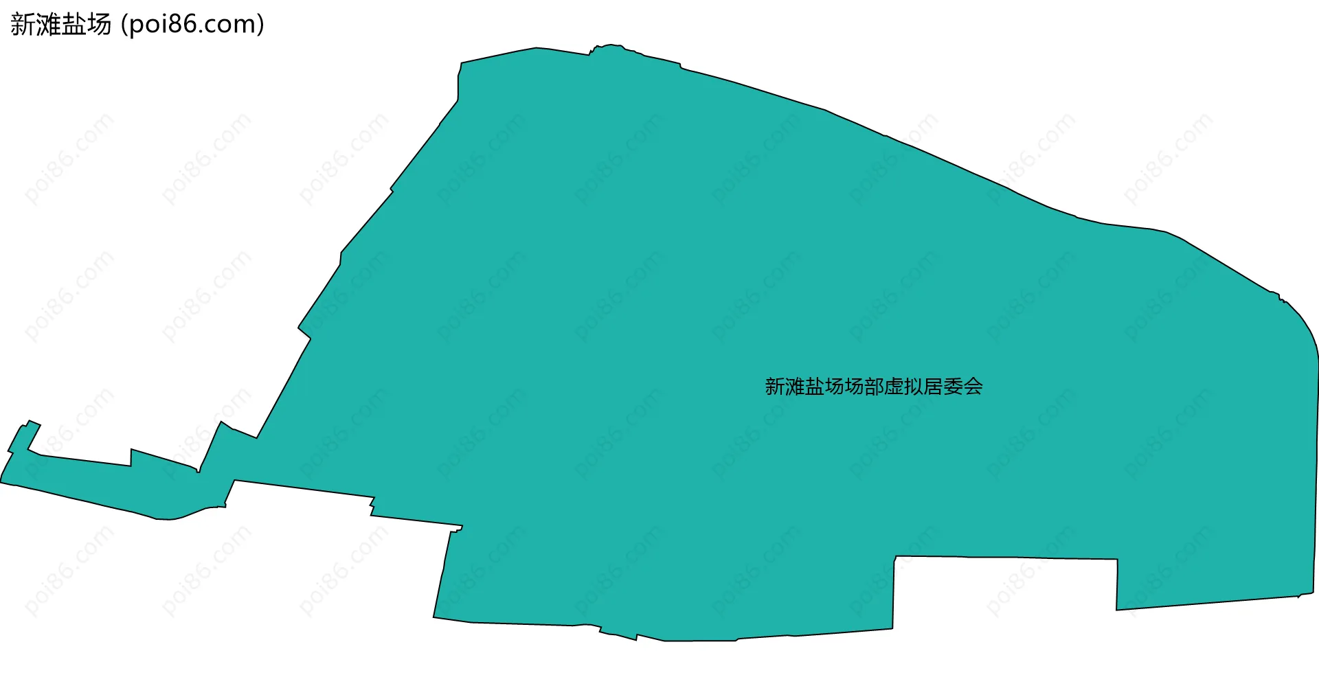 新滩盐场边界地图(五级行政区划)