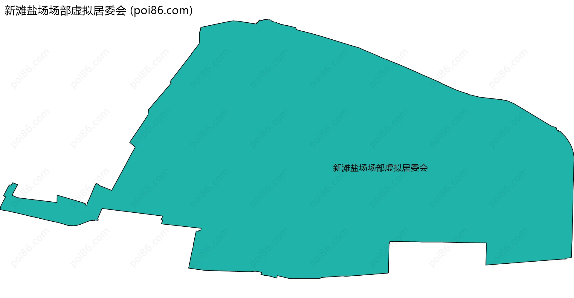 新滩盐场场部虚拟居委会边界地图