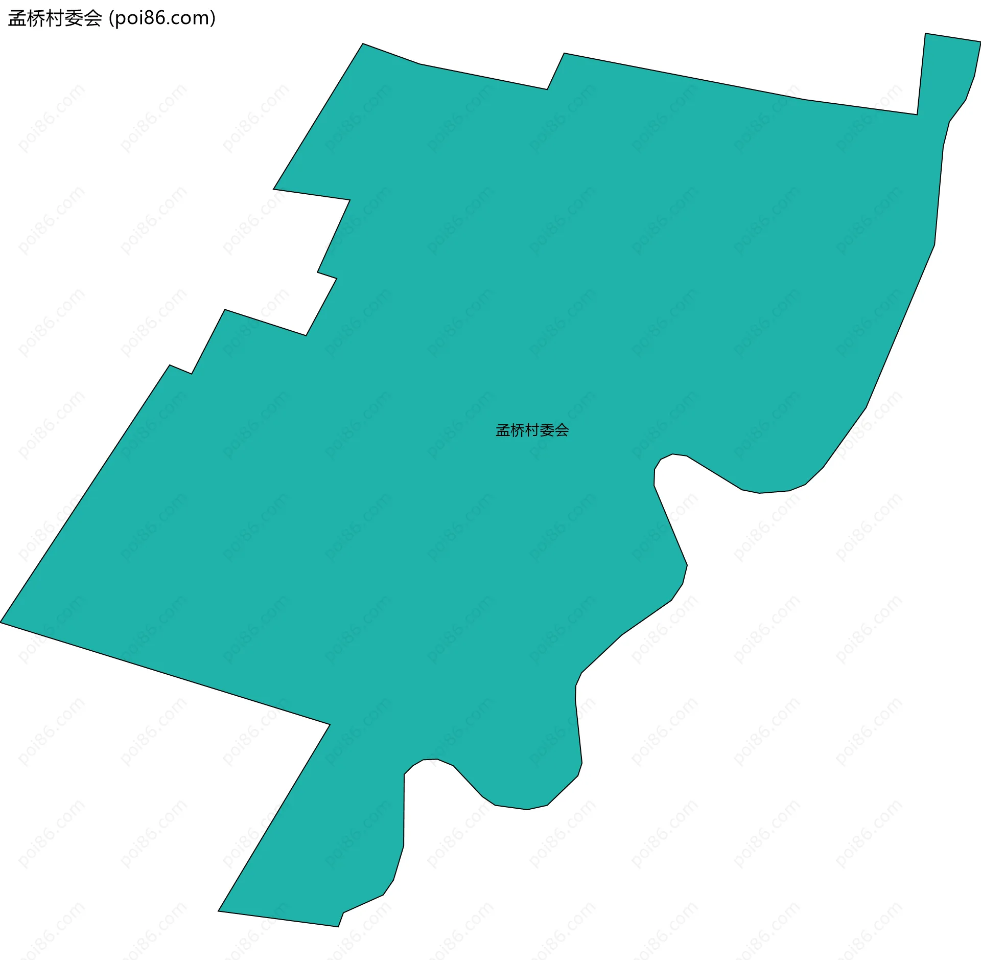 孟桥村委会边界地图