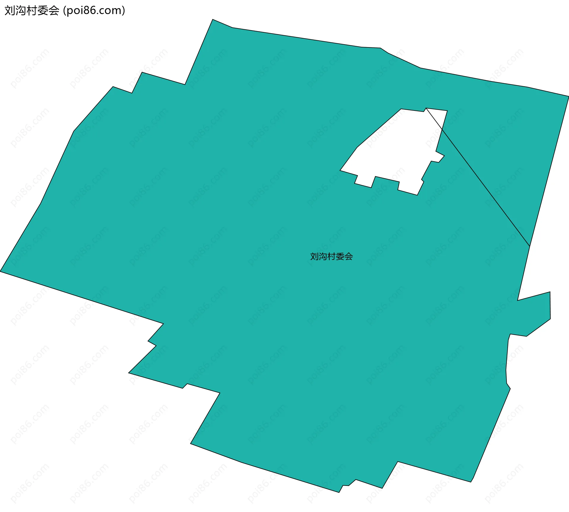 刘沟村委会边界地图