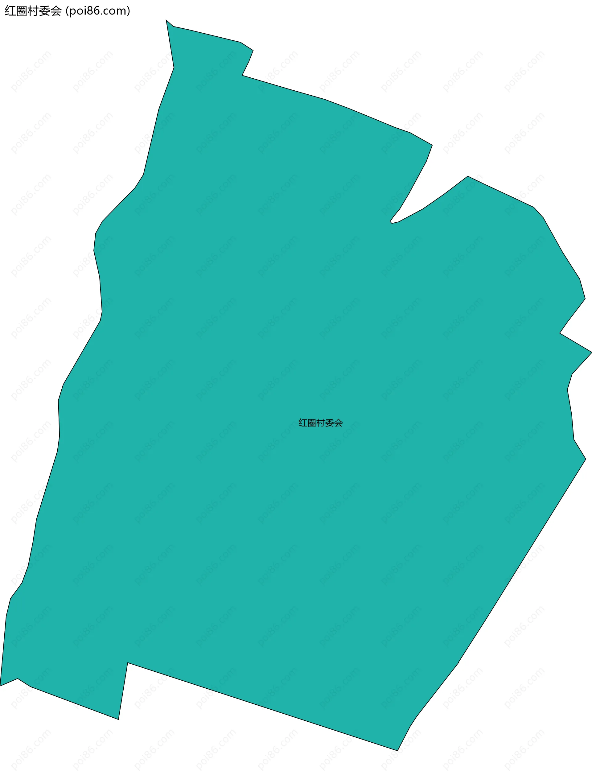 红圈村委会边界地图