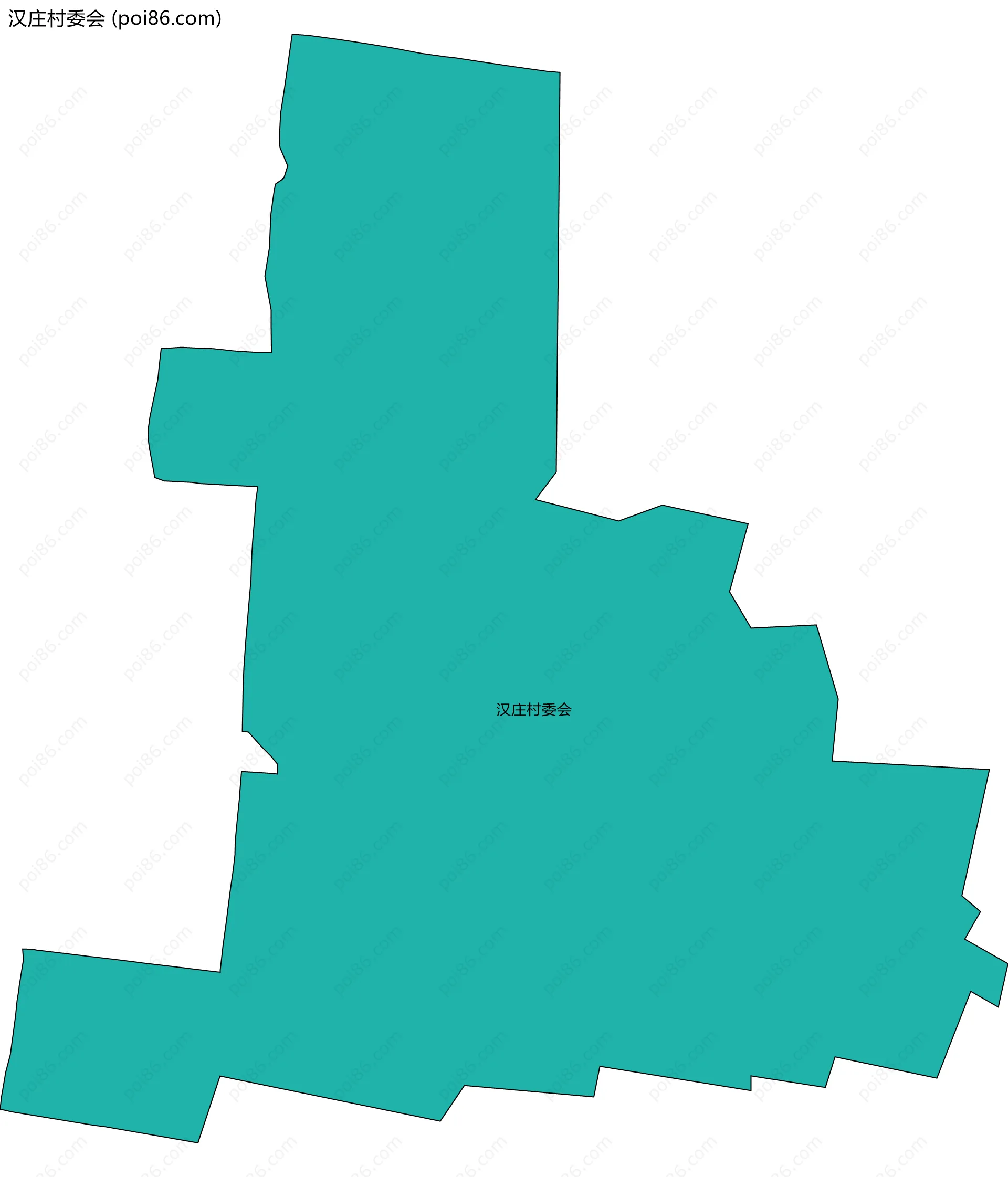 汉庄村委会边界地图